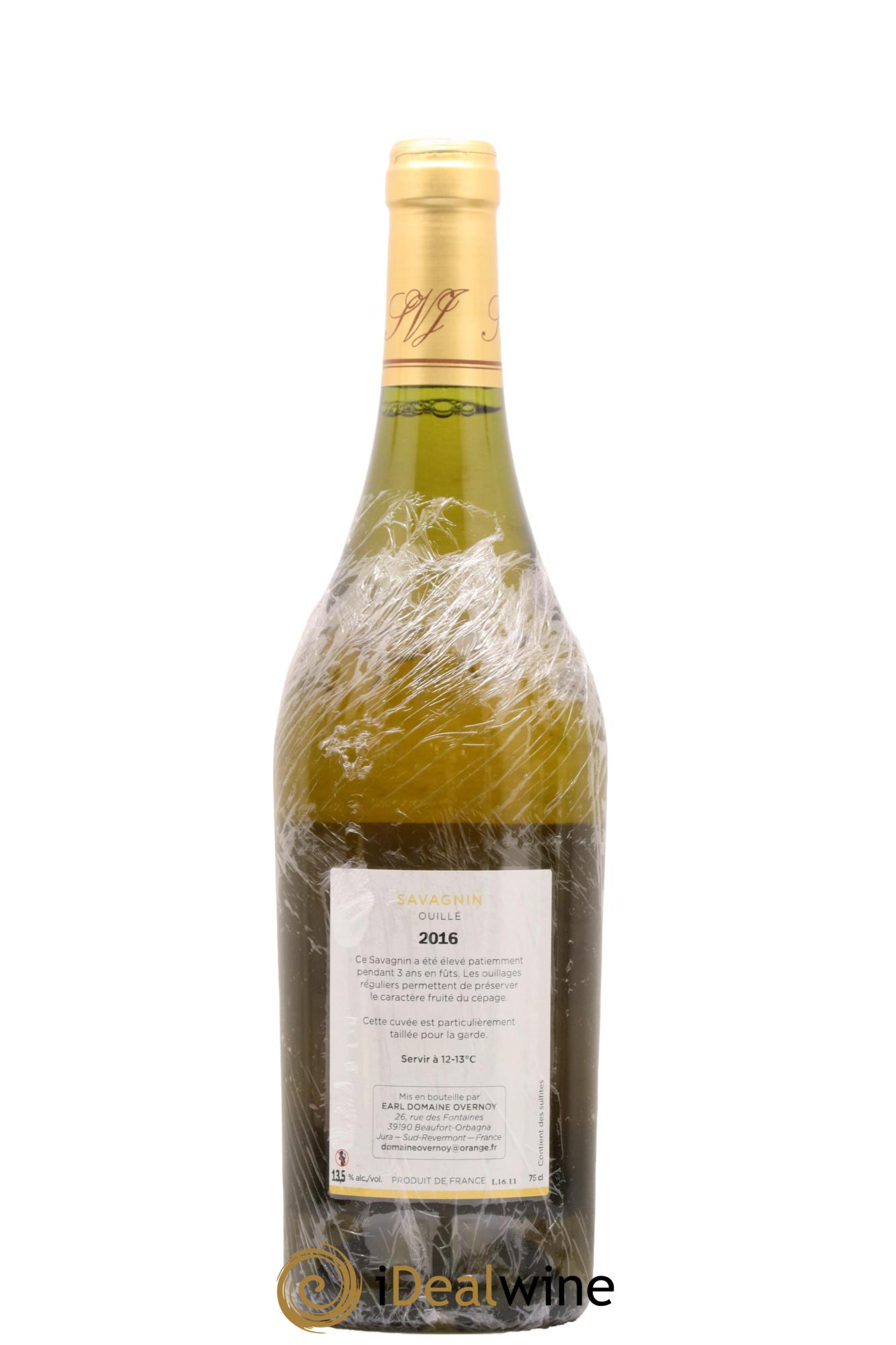 Côtes du Jura Savagnin Ouillé Domaine Overnoy 2016 - Lot de 1 bouteille - 1