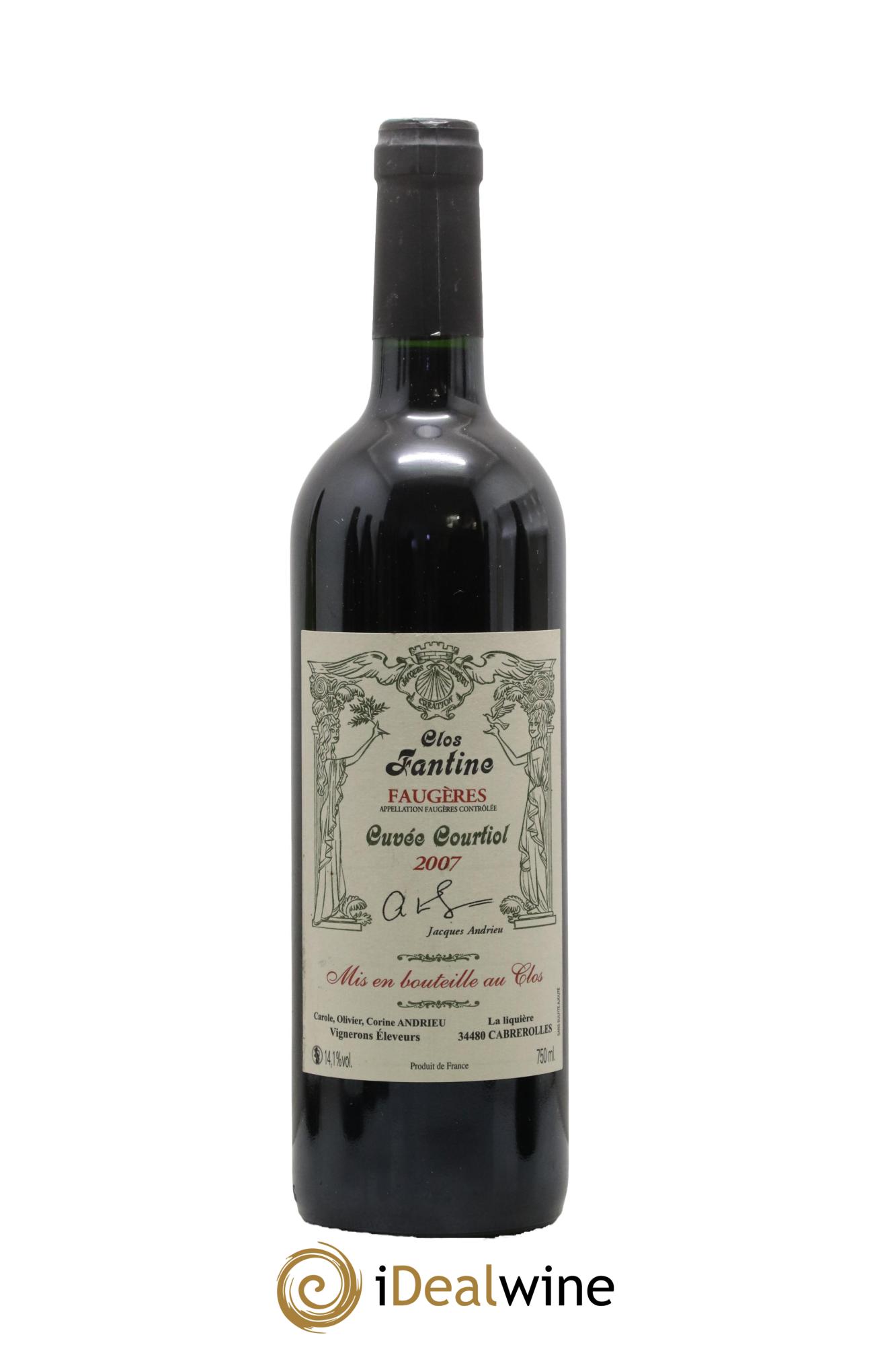 Faugères Clos Fantine Courtiol Famille Andrieu 2007 - Lot de 1 bouteille - 0