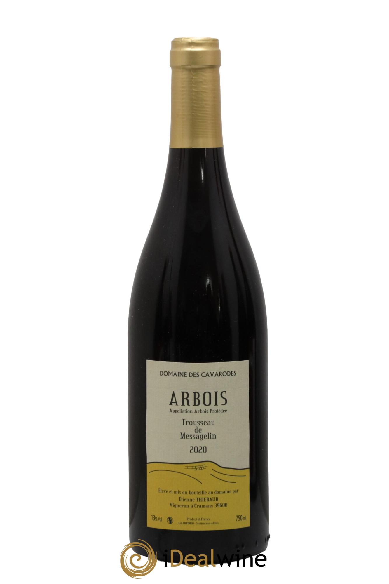 Arbois Trousseau de Messagelin Cavarodes (Domaine des) - Etienne Thiébaud 2020 - Lot de 1 bouteille - 0