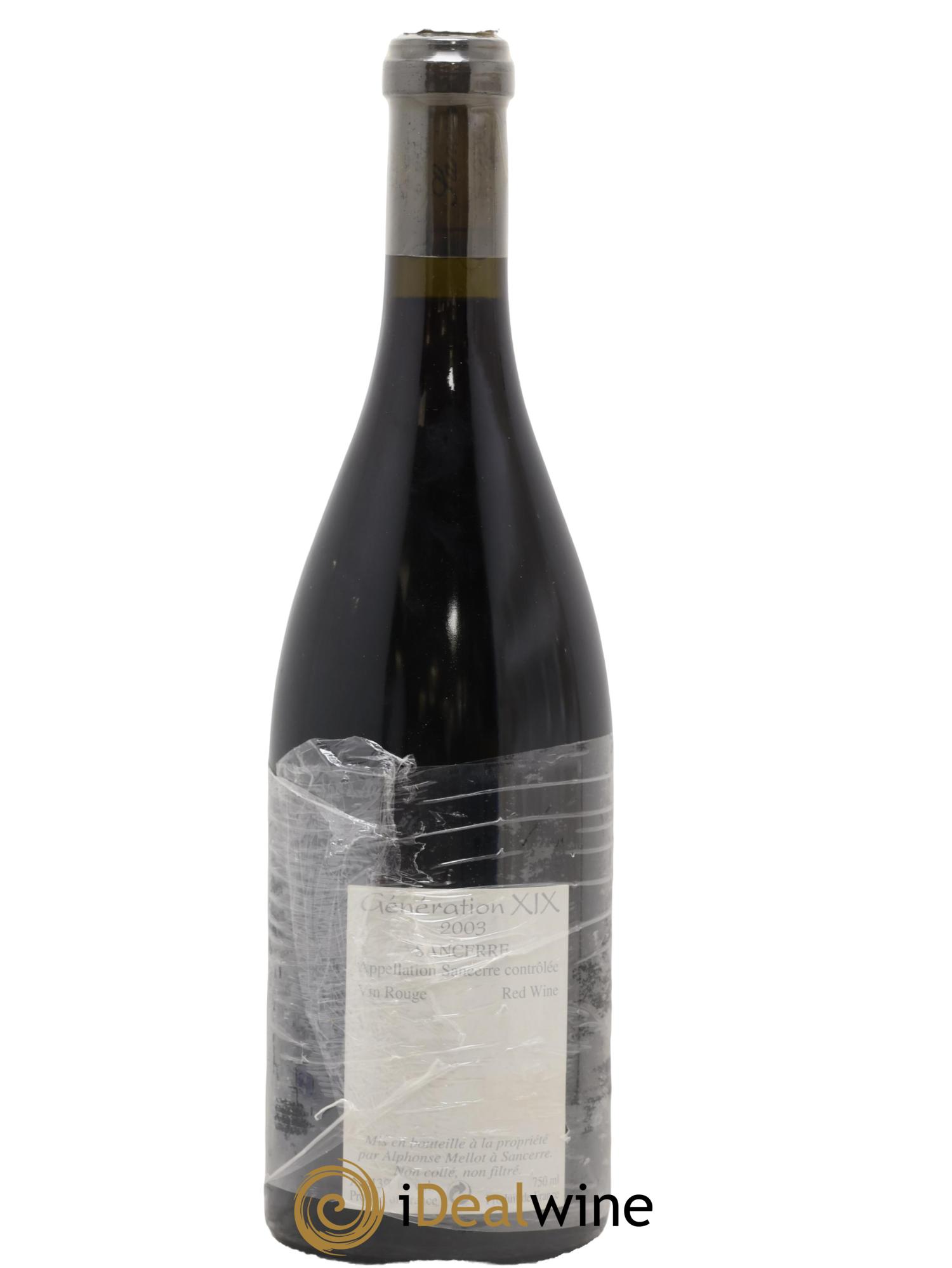 Sancerre Génération XIX Alphonse Mellot 2003 - Posten von 1 Flasche - 1