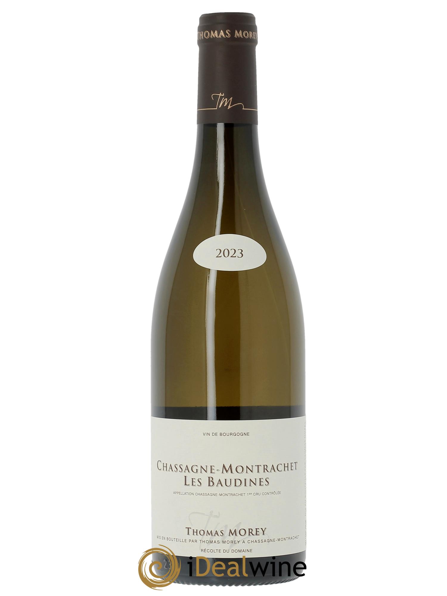 Chassagne-Montrachet 1er Cru Les Baudines Thomas Morey 2023 - Lot de 1 bouteille - 0