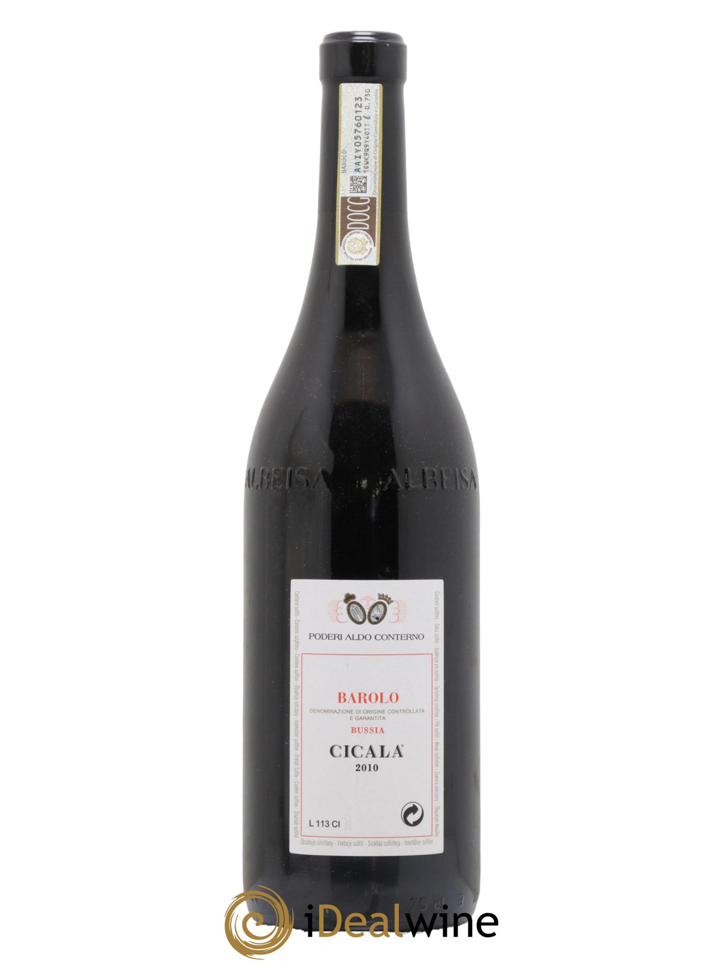 Barolo DOCG Bussia Cicala Aldo Conterno 2010 - Posten von 1 Flasche - 1