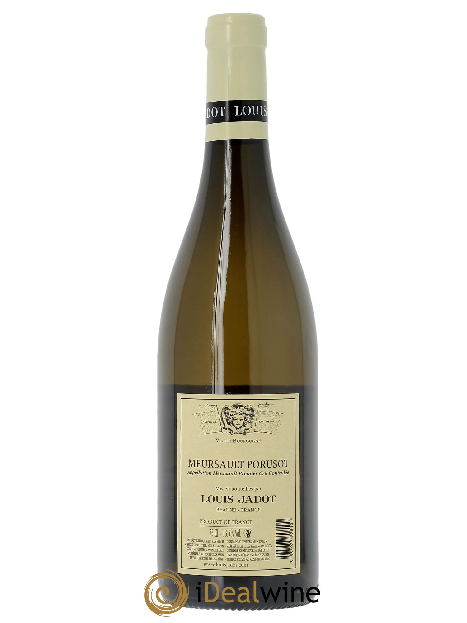 Meursault 1er Cru Le Porusot Domaine Louis Jadot (CBO à partir de 6 bts) 2023 - Lot de 1 bouteille - 1