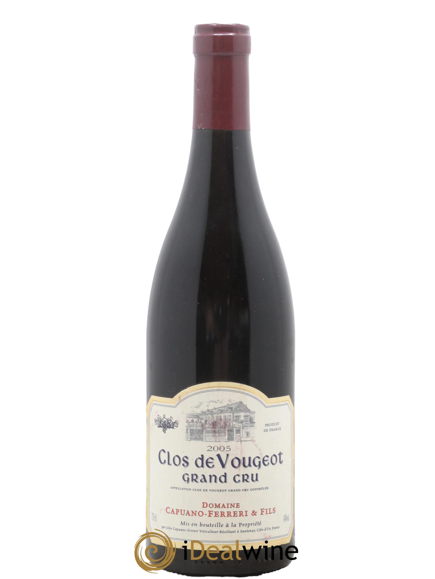 Clos de Vougeot Grand Cru Capuano Ferreri Et Fils 2005 - Lot de 1 bouteille - 0