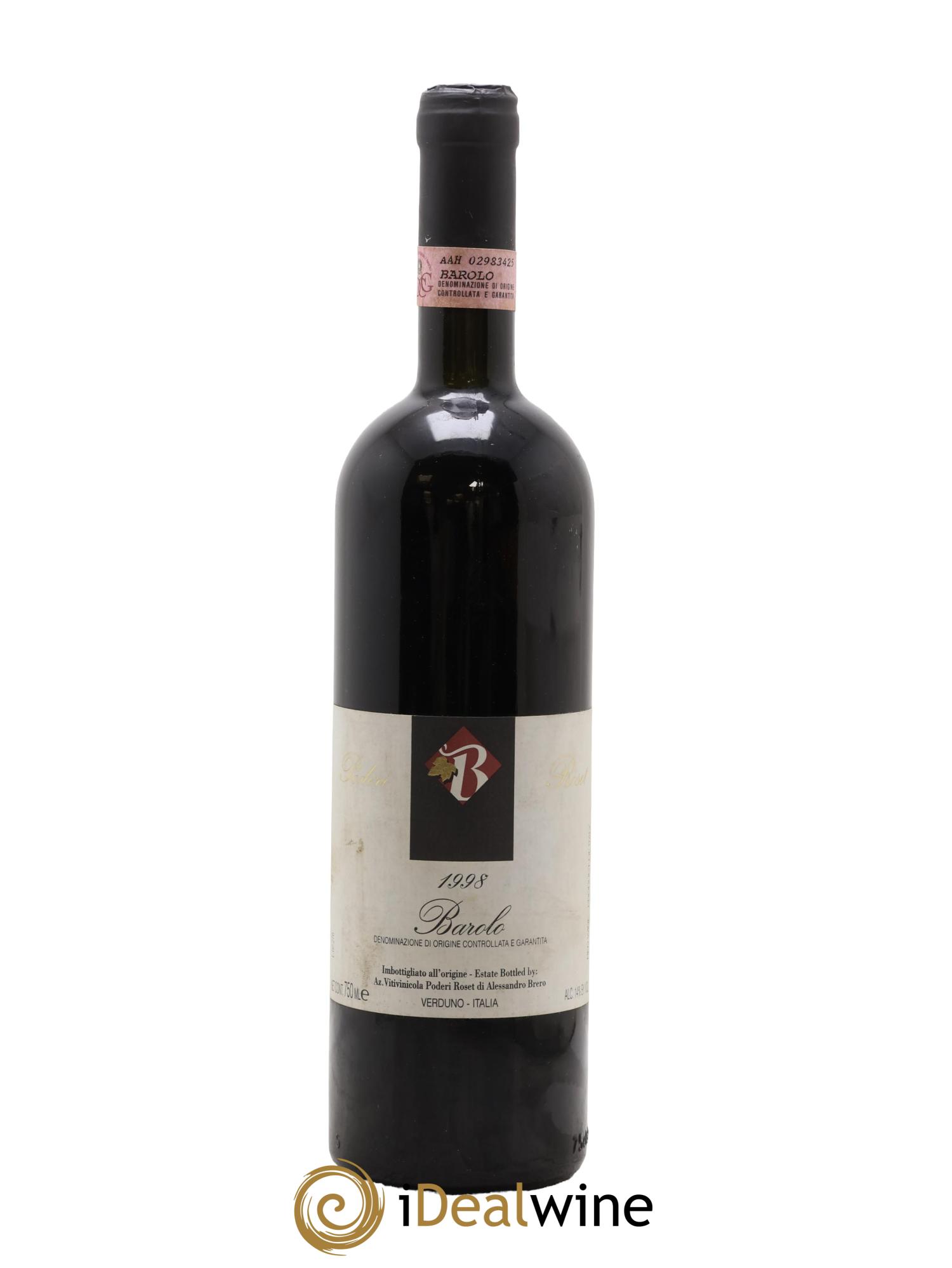 Barolo DOCG Brero Alessandro Cru Rosetto 1998 - Lot de 1 bouteille - 0