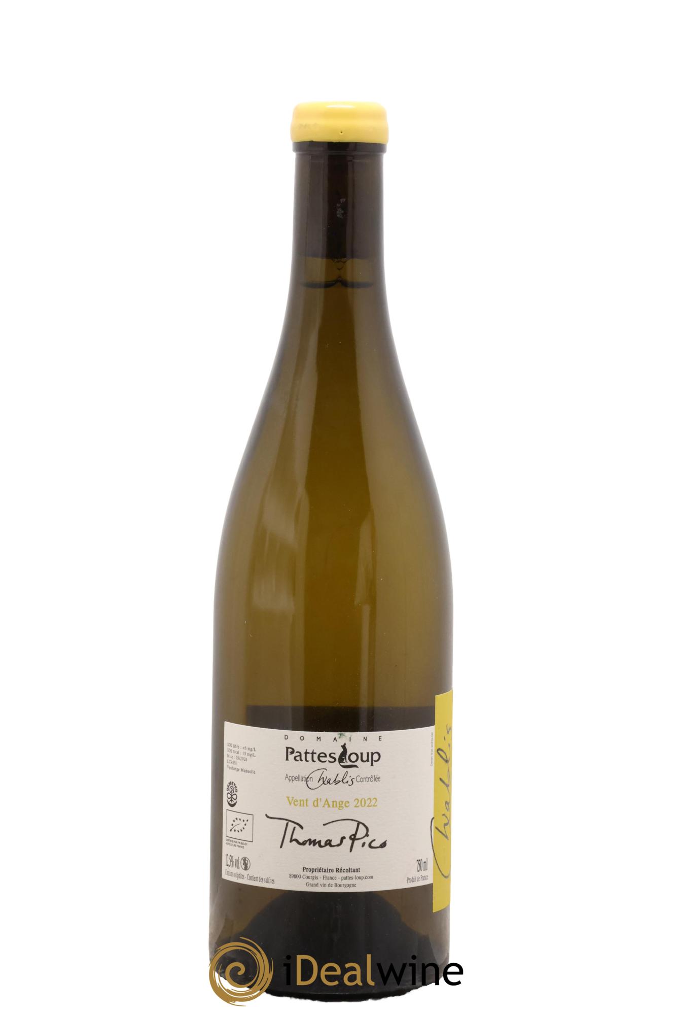 Chablis Vent d'Ange Pattes Loup (Domaine) 2022 - Lot de 1 bouteille - 1