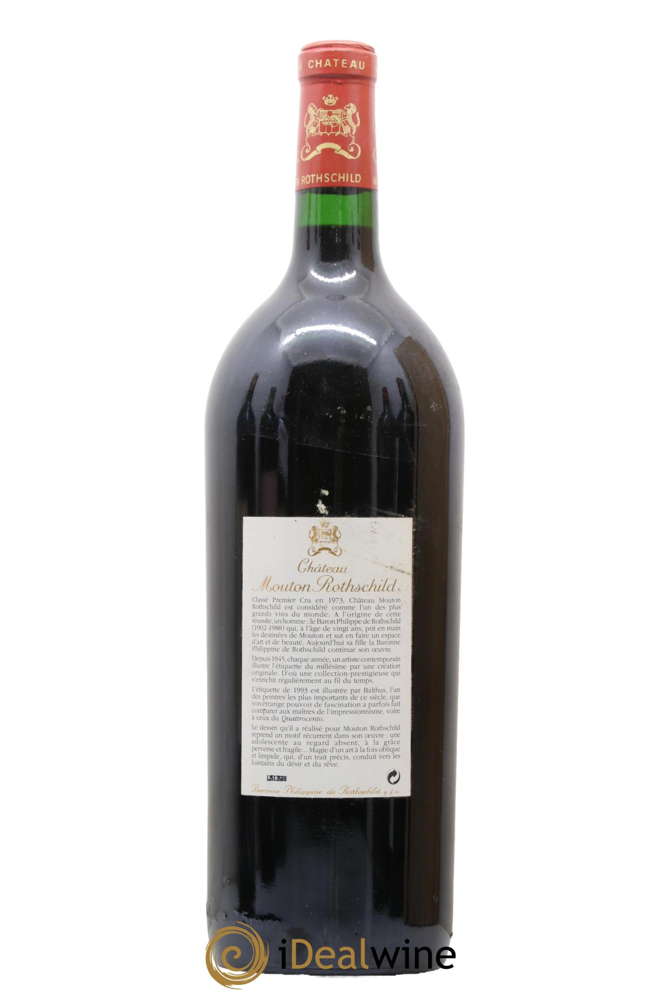Château Mouton Rothschild 1er Grand Cru Classé 1993 - Lot de 1 magnum - 1