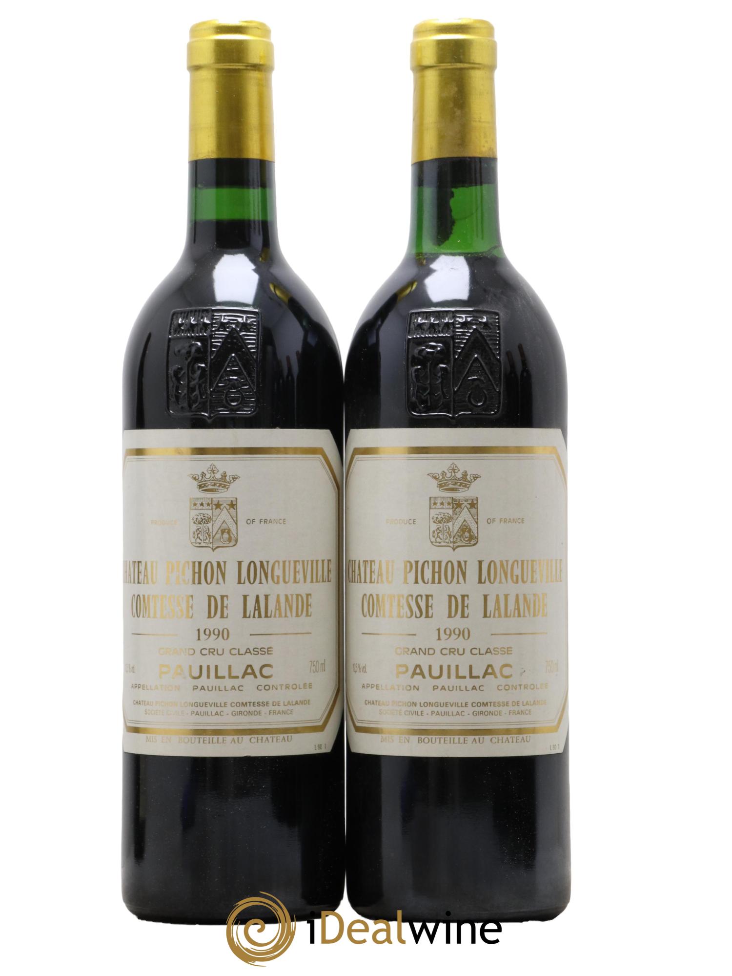 Château Pichon Longueville Comtesse de Lalande 2ème Grand Cru Classé 1990 - Lot de 2 bouteilles - 0