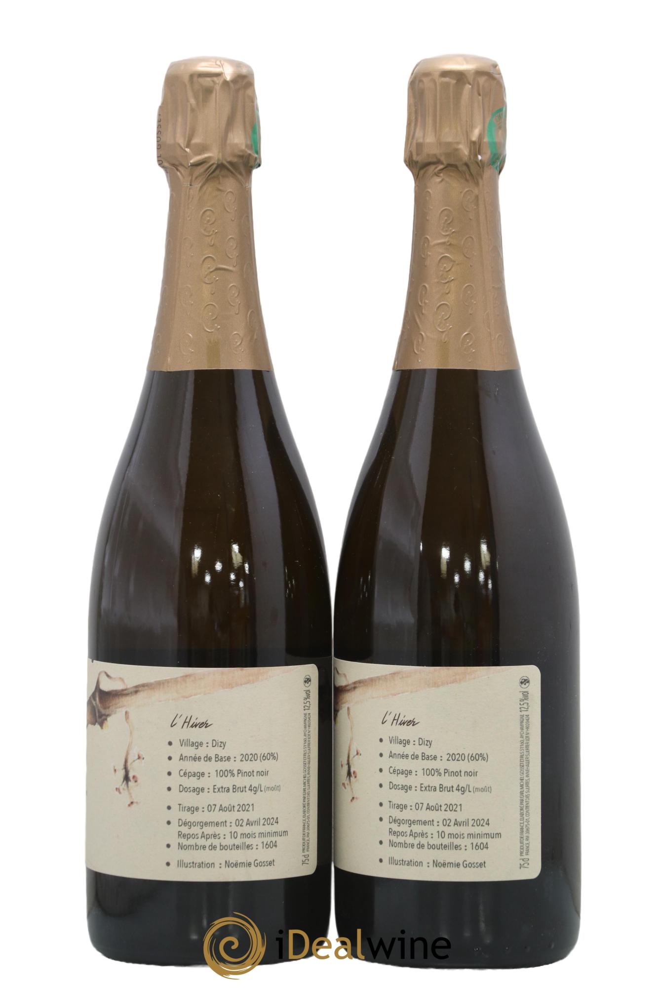 Au Fil des Temps L'Hiver Paul Gosset - Lot of 2 bottles - 1