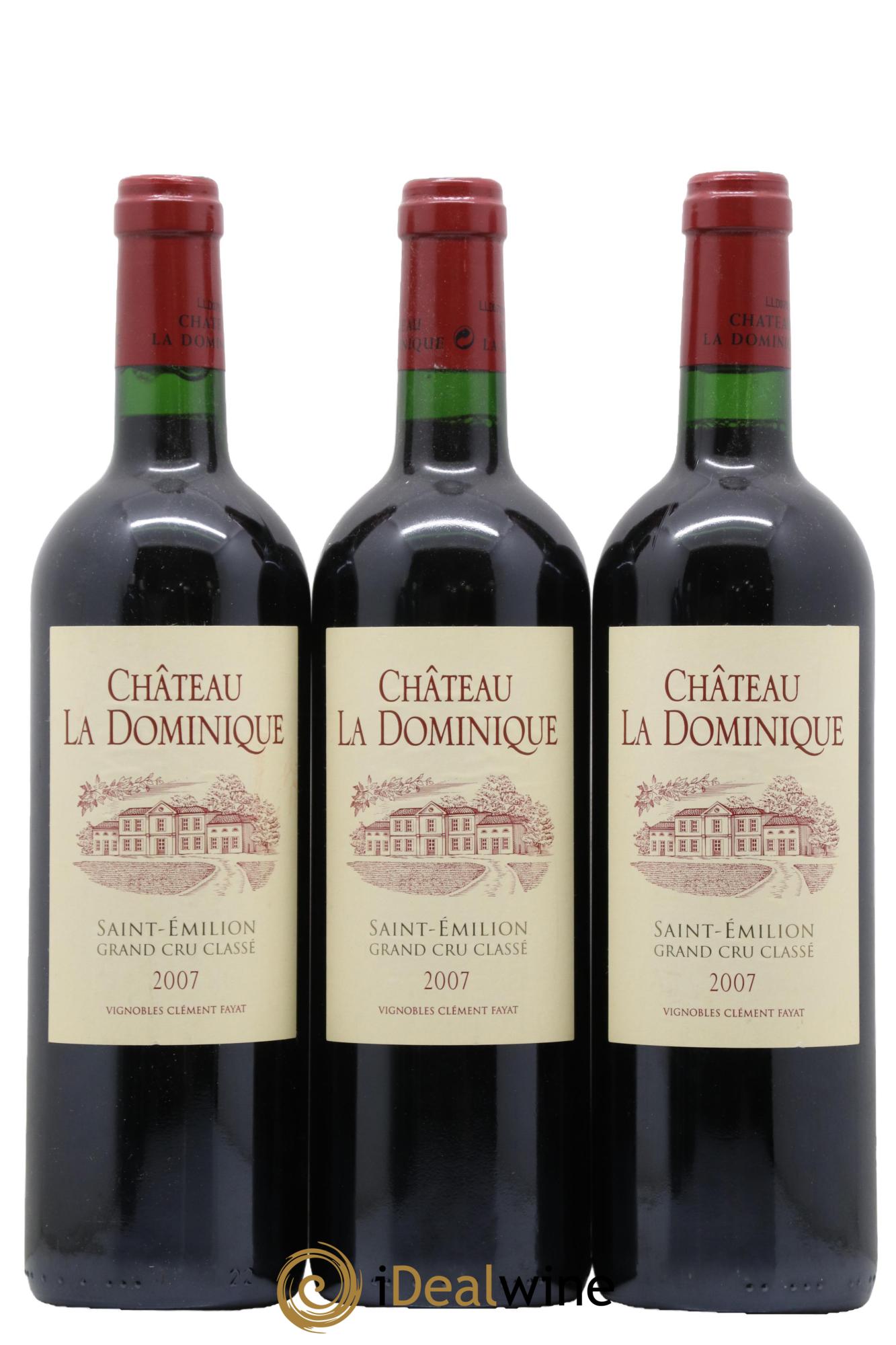 Château la Dominique Grand Cru Classé 2007 - Lot de 3 bouteilles - 0