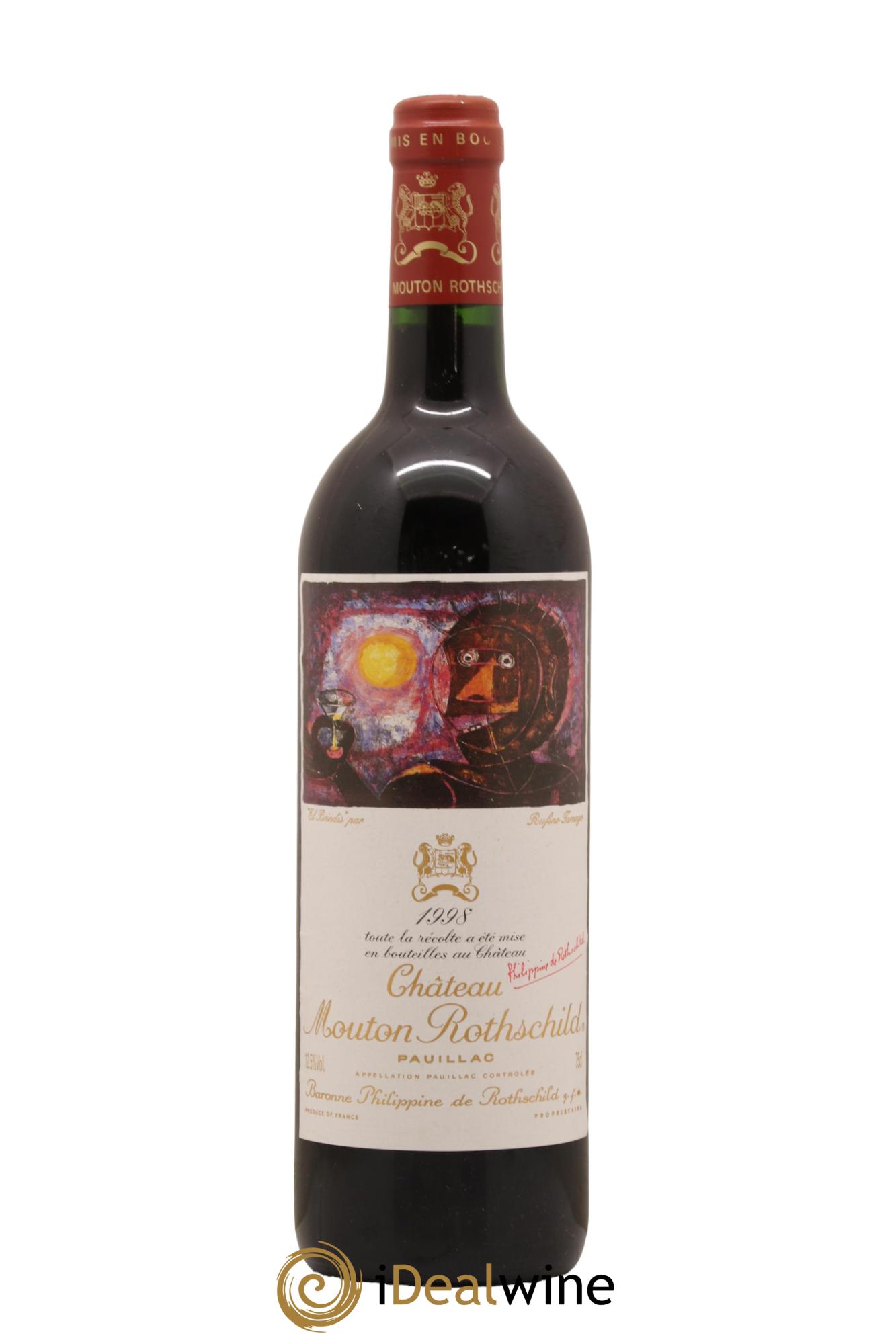 Château Mouton Rothschild 1er Grand Cru Classé 1998 - Lot de 1 bouteille - 0