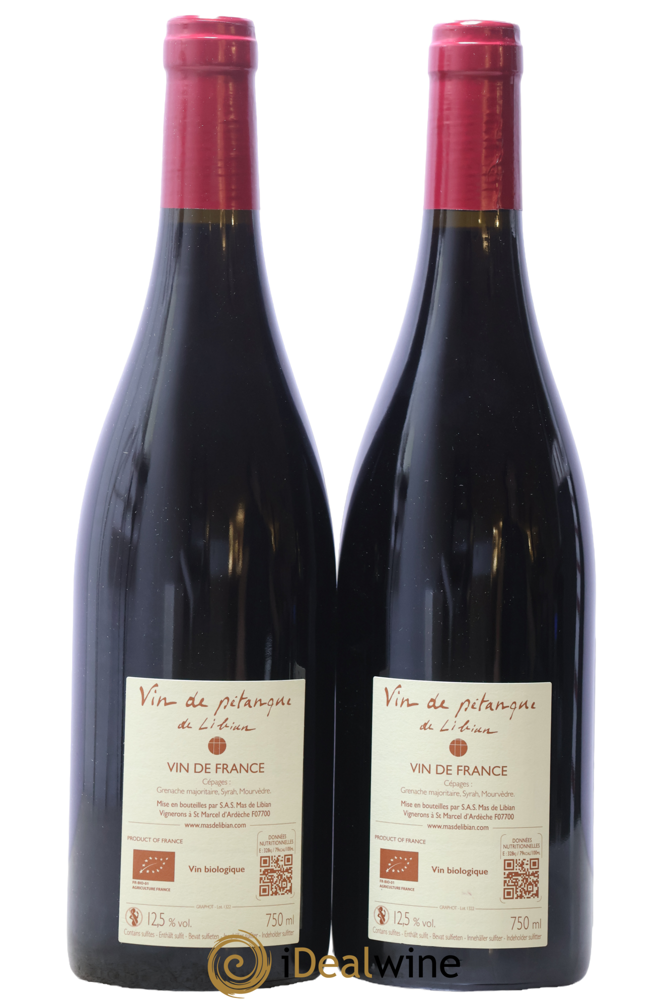 Ardèche Vin de Pétanque Mas de Libian 2025 - Lot de 2 bouteilles - 1