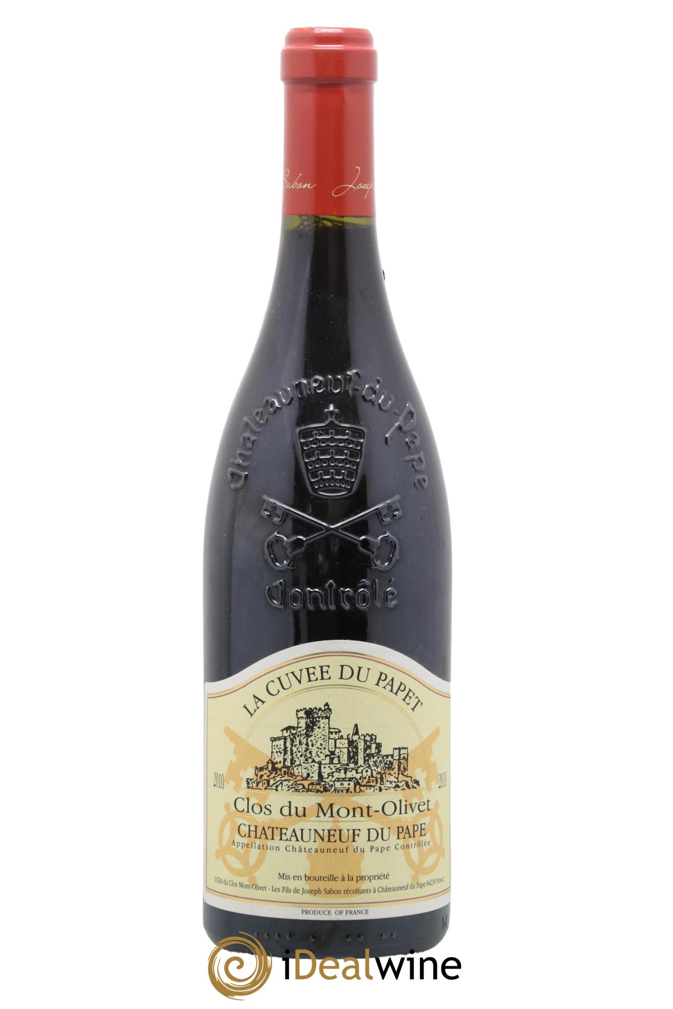 Châteauneuf-du-Pape Cuvée du Papet Clos du Mont-Olivet 2010 - Lot de 1 bouteille - 0