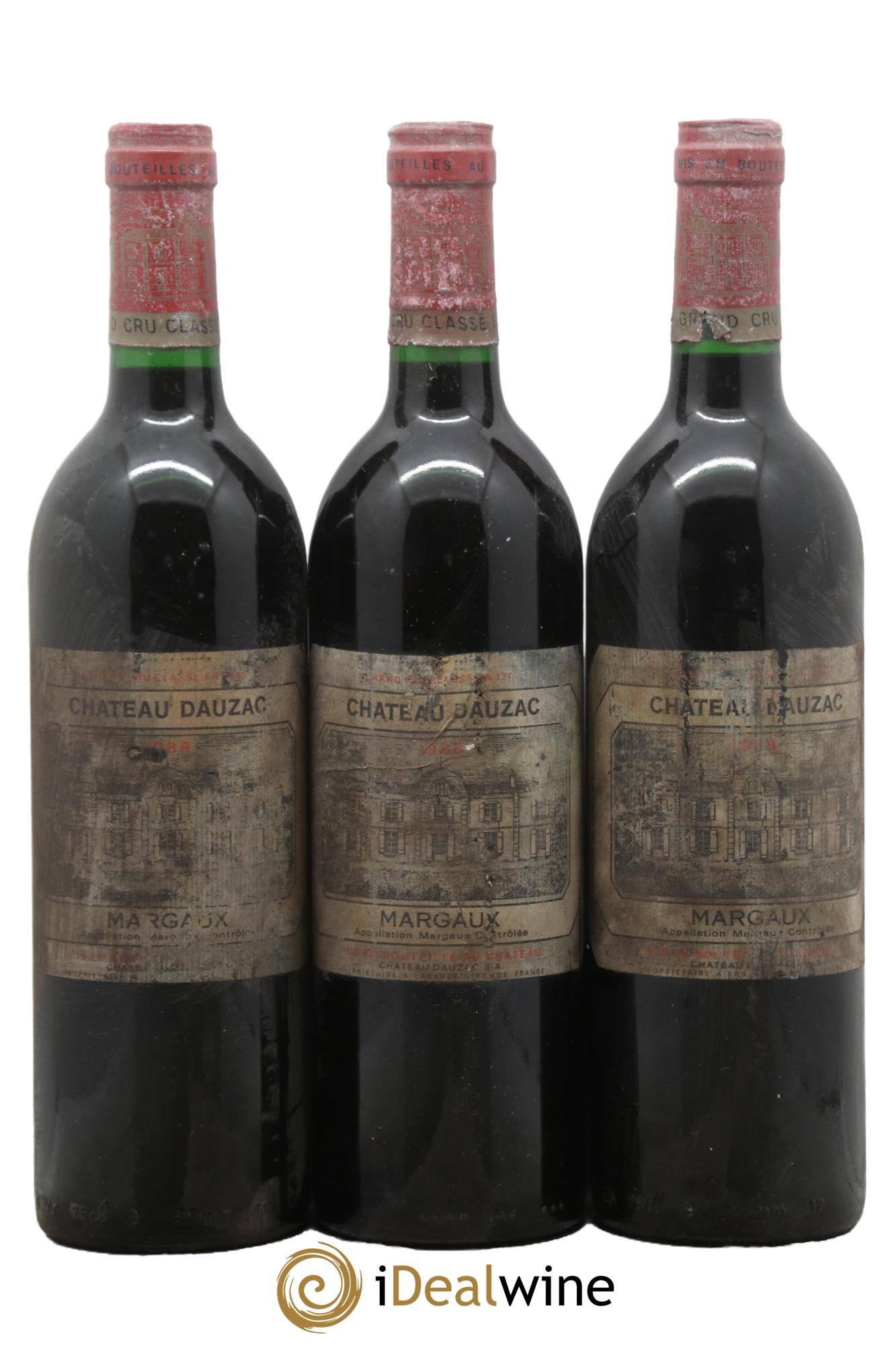 Château Dauzac 5ème Grand Cru Classé 1988 - Lot of 3 bottles - 0