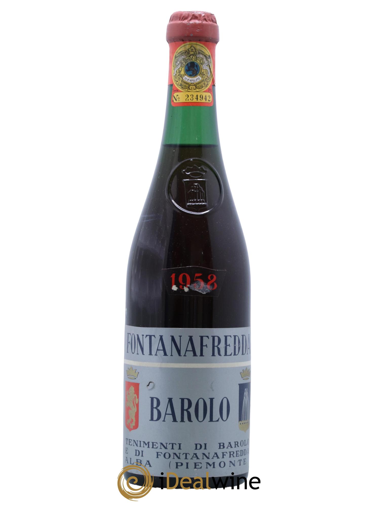 Barolo Fontanafredda 1958 - Lot de 1 bouteille - 0