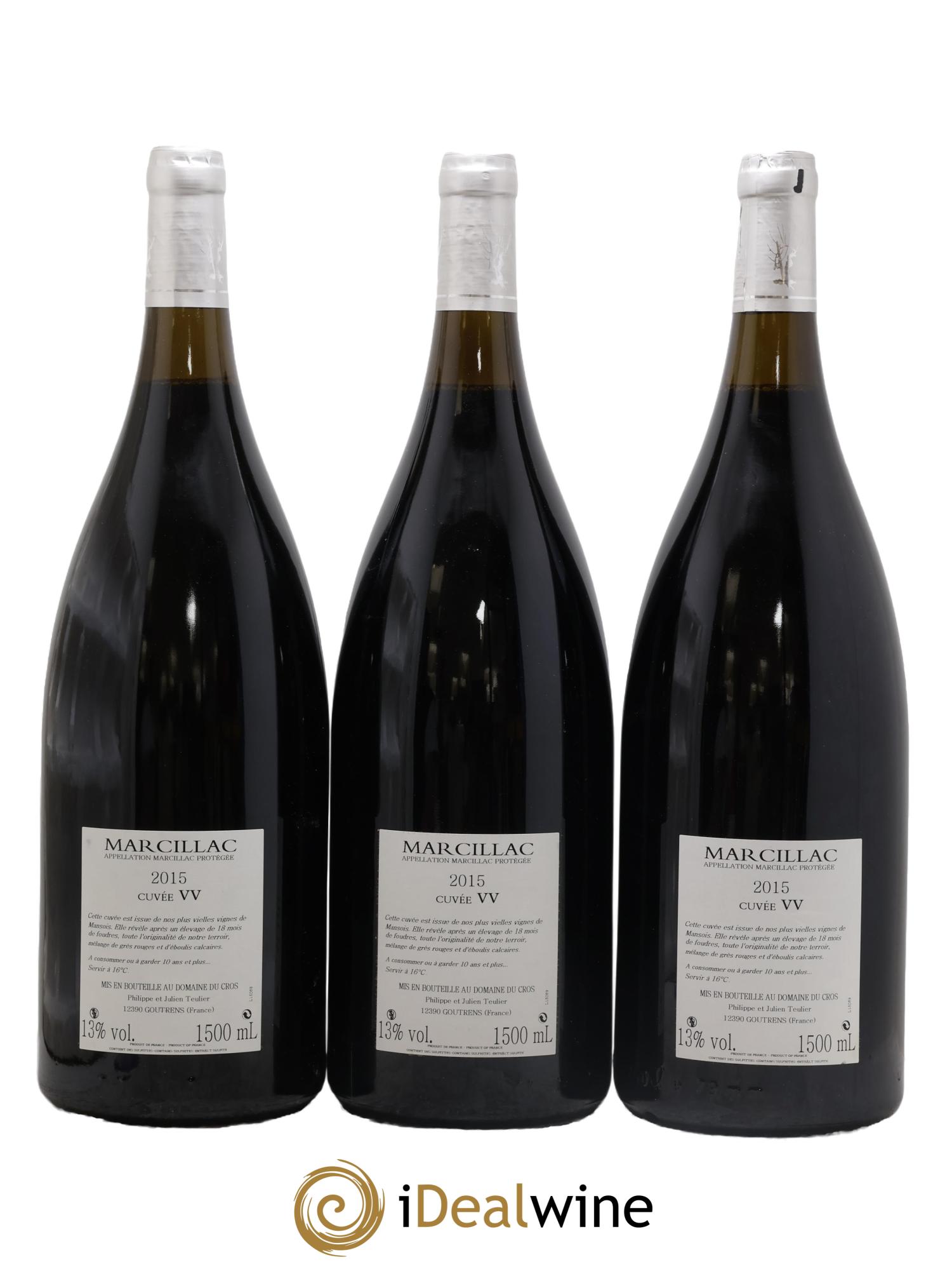 Marcillac Vieilles Vignes Le Domaine du Cros 2015 - Lot de 3 magnums - 1