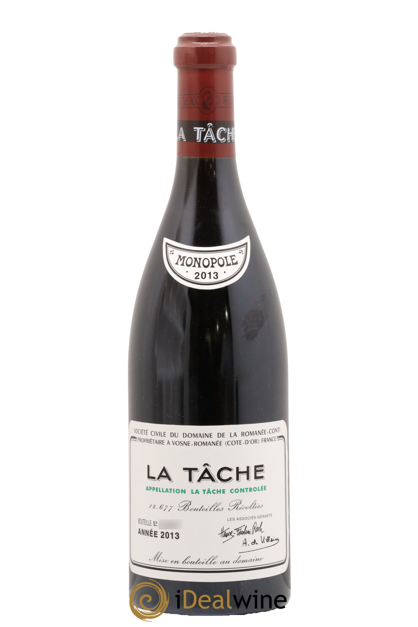 La Tâche Grand Cru Domaine de la Romanée-Conti 2013 - Lot de 1 bouteille - 0
