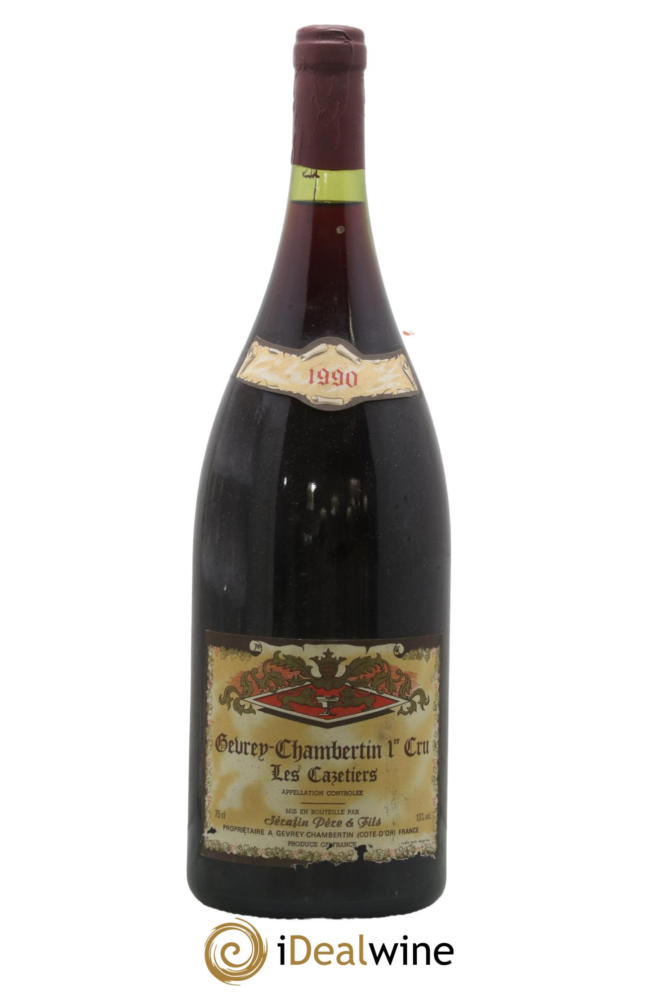 Gevrey-Chambertin 1er Cru Les Cazetiers Christian Sérafin Père et Fils 1990 - Lot of 1 magnum - 0