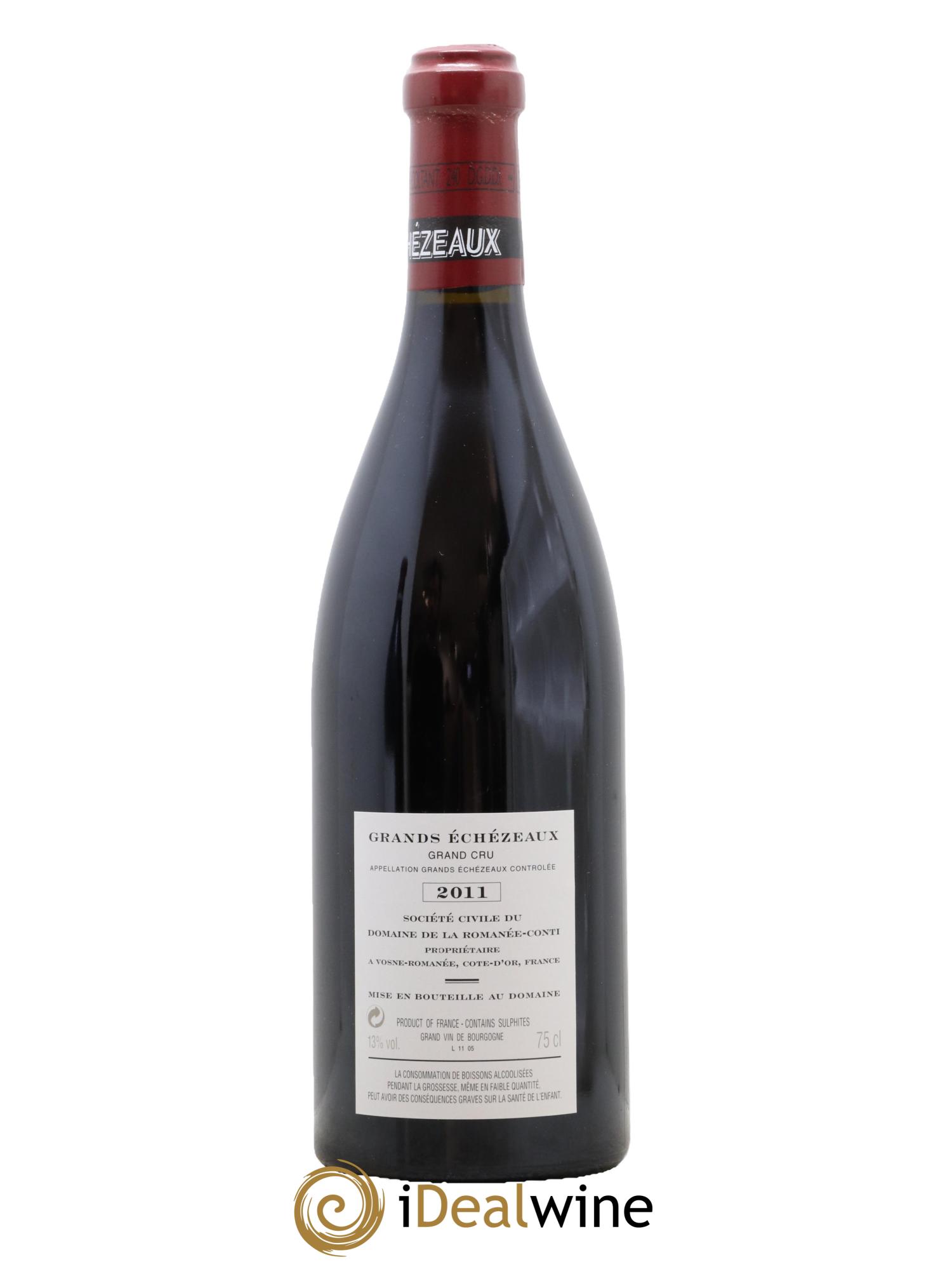 Grands-Echezeaux Grand Cru Domaine de la Romanée-Conti  2011 - Posten von 1 Flasche - 1