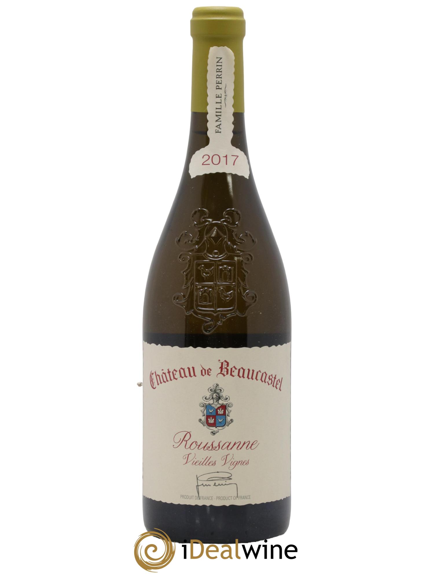 Châteauneuf-du-Pape Château de Beaucastel Vieilles vignes Roussanne Famille Perrin 2017 - Lot de 1 bouteille - 0