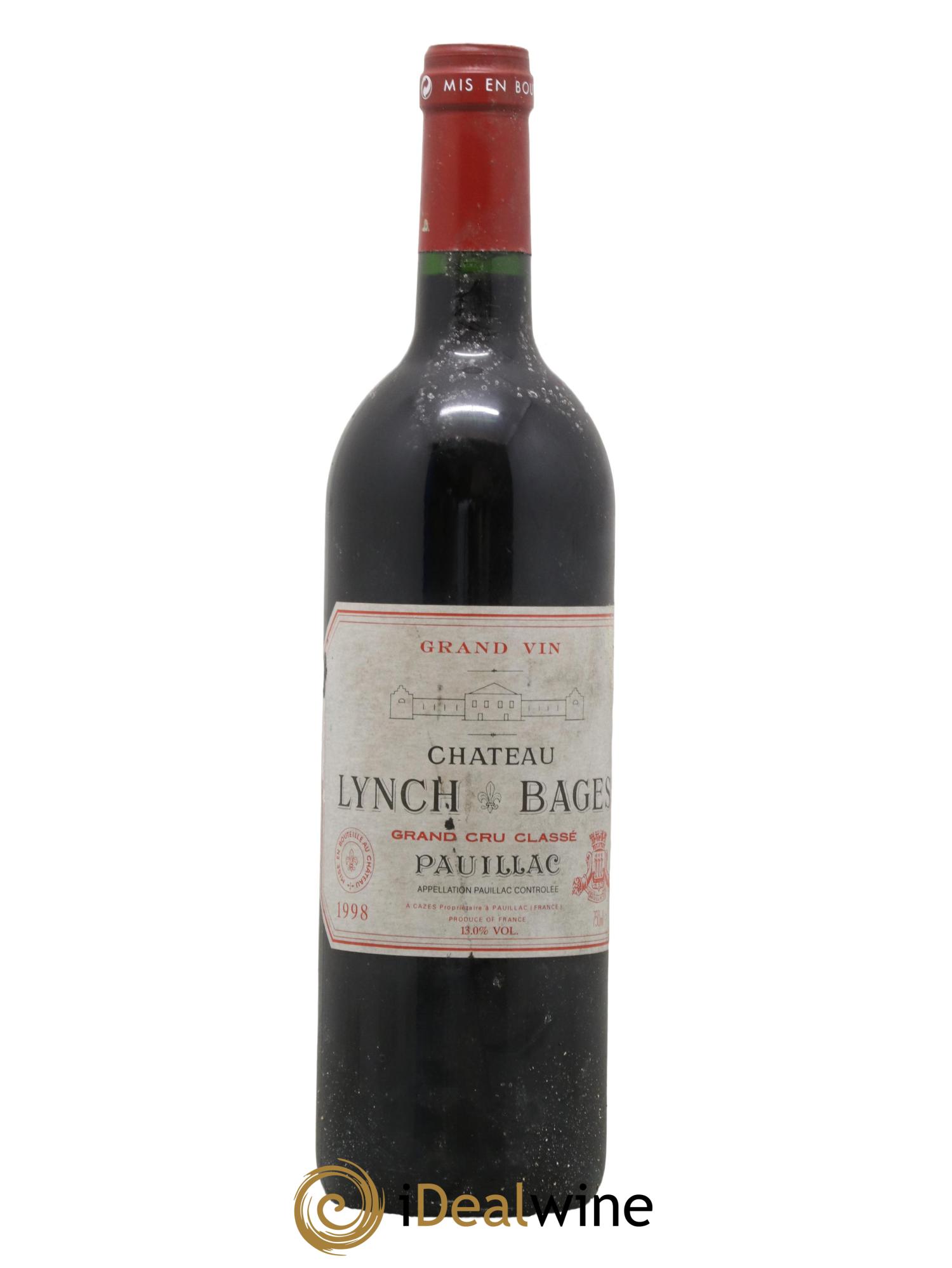 Château Lynch Bages 5ème Grand Cru Classé 1998 - Lot de 1 bouteille - 0