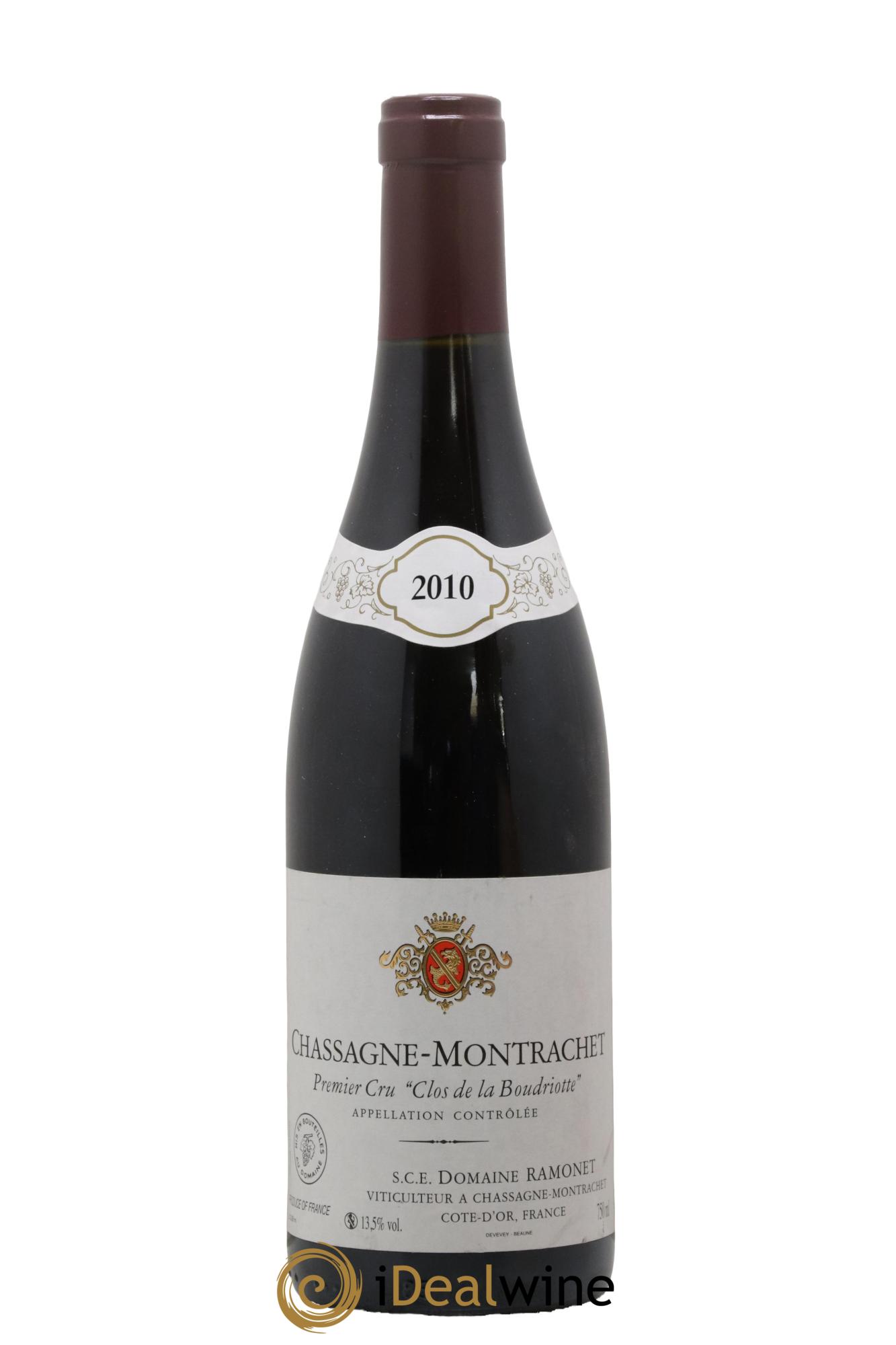 Chassagne-Montrachet 1er Cru Clos de la Boudriotte Ramonet (Domaine) 2010 - Lot de 1 bouteille - 0