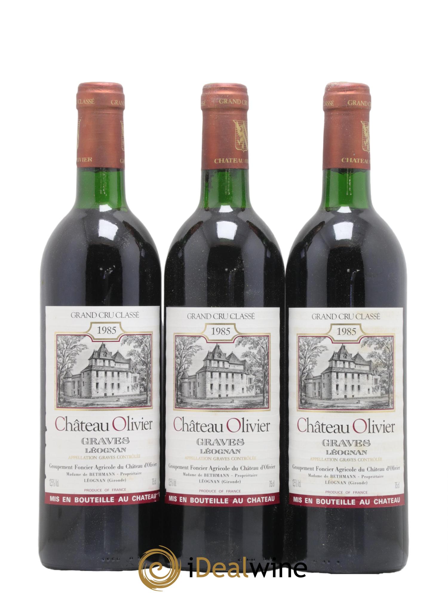 Château Olivier Cru Classé de Graves 1985 - Lot de 12 bouteilles - 3