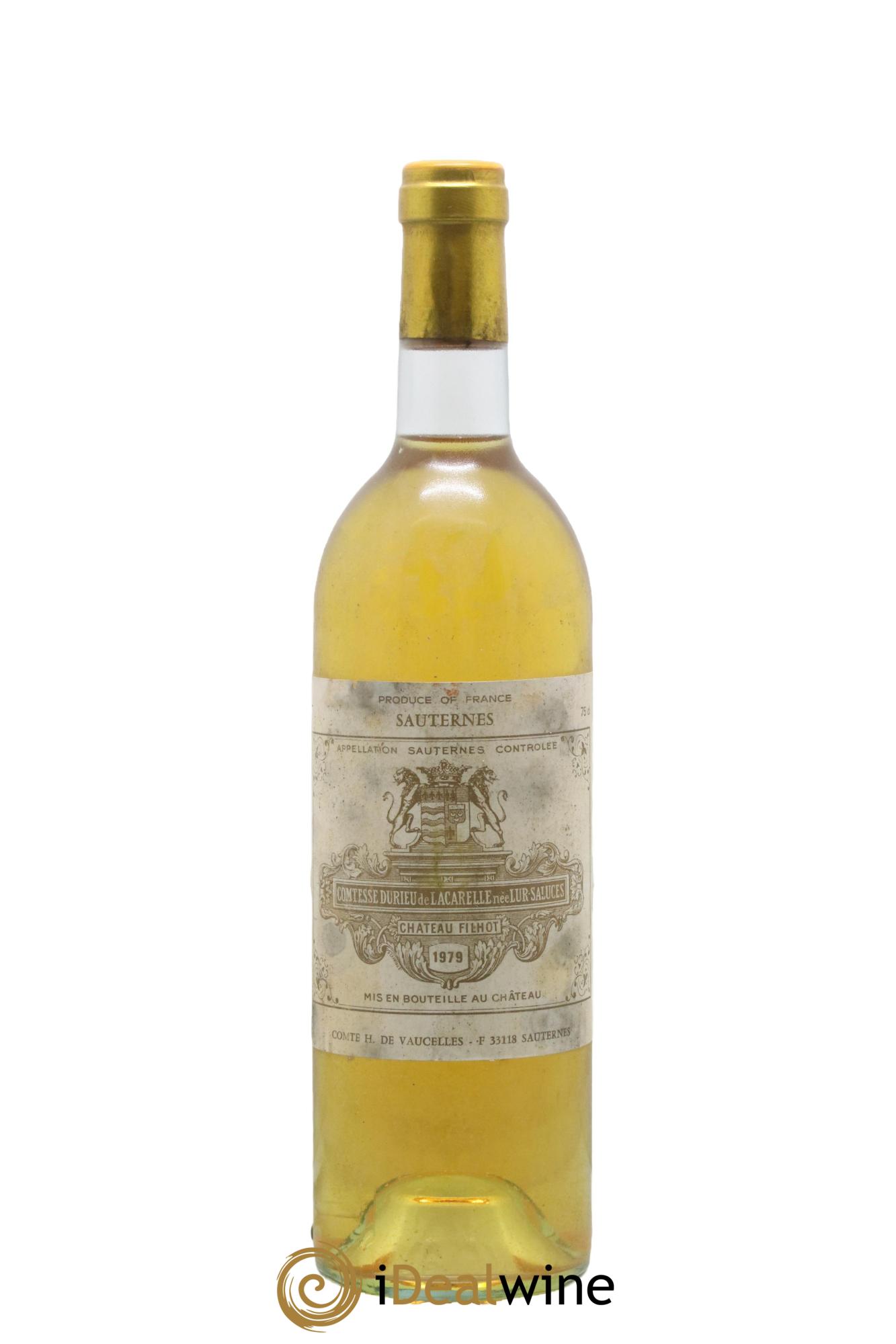 Château Filhot 2ème Grand Cru Classé 1979 - Lot de 1 bouteille - 0