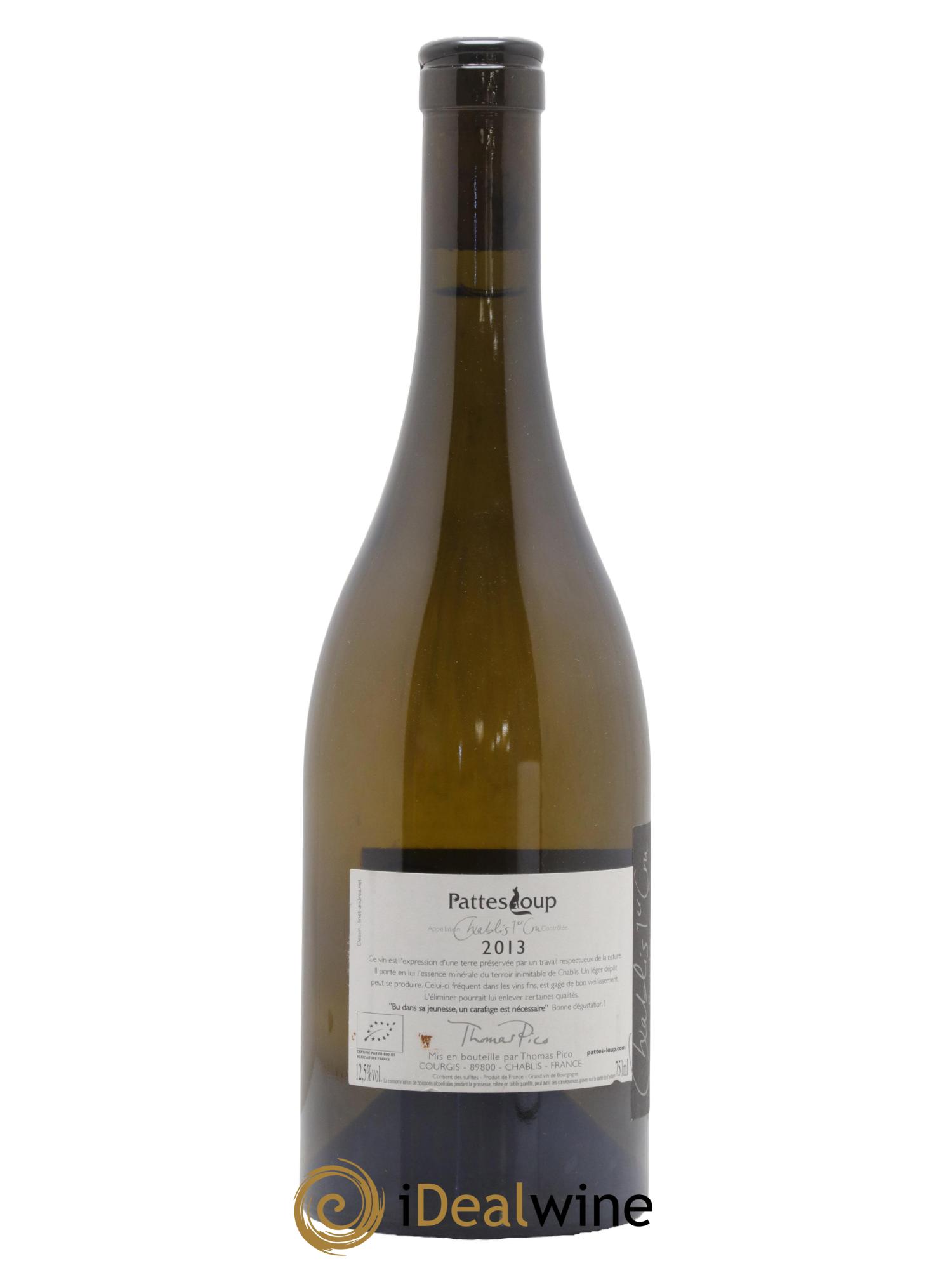 Chablis 1er Cru Butteaux Pattes Loup (Domaine) 2013 - Lot de 1 bouteille - 1