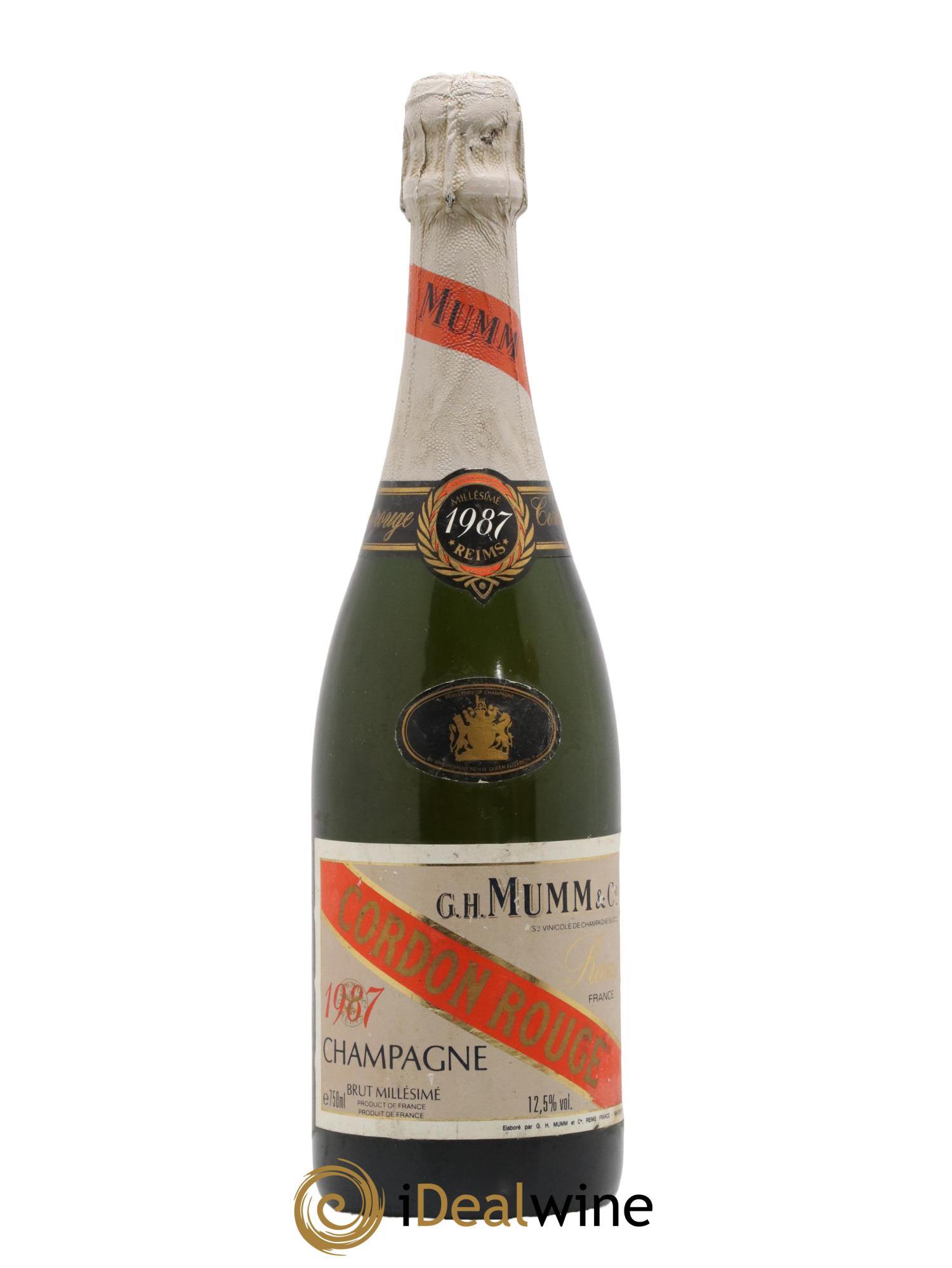 Cordon Rouge Mumm 1987 - Lot of 1 bottle - 0