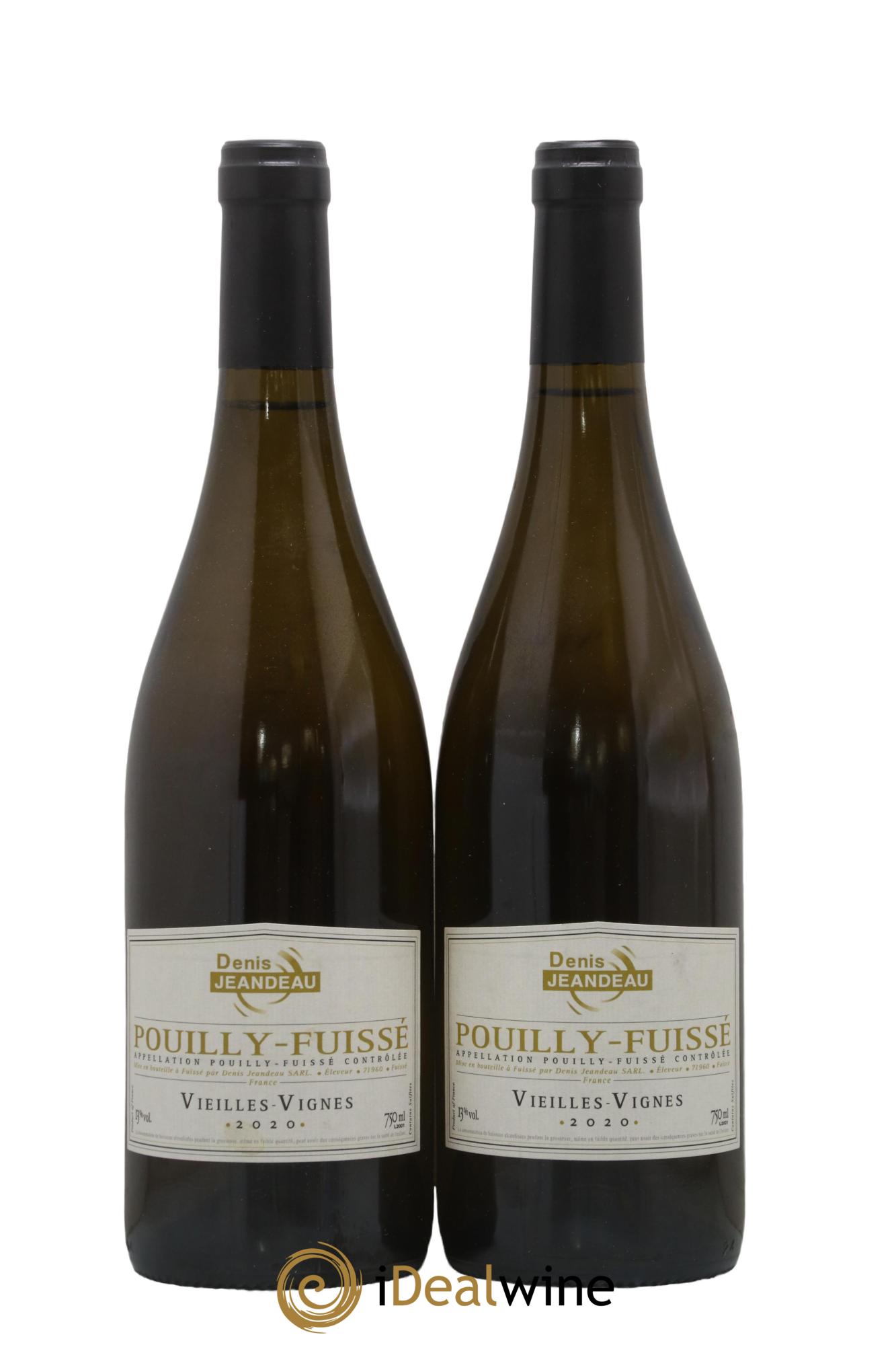 Pouilly-Fuissé Vieilles Vignes Denis Jeandeau 2020 - Lot de 2 bouteilles - 0