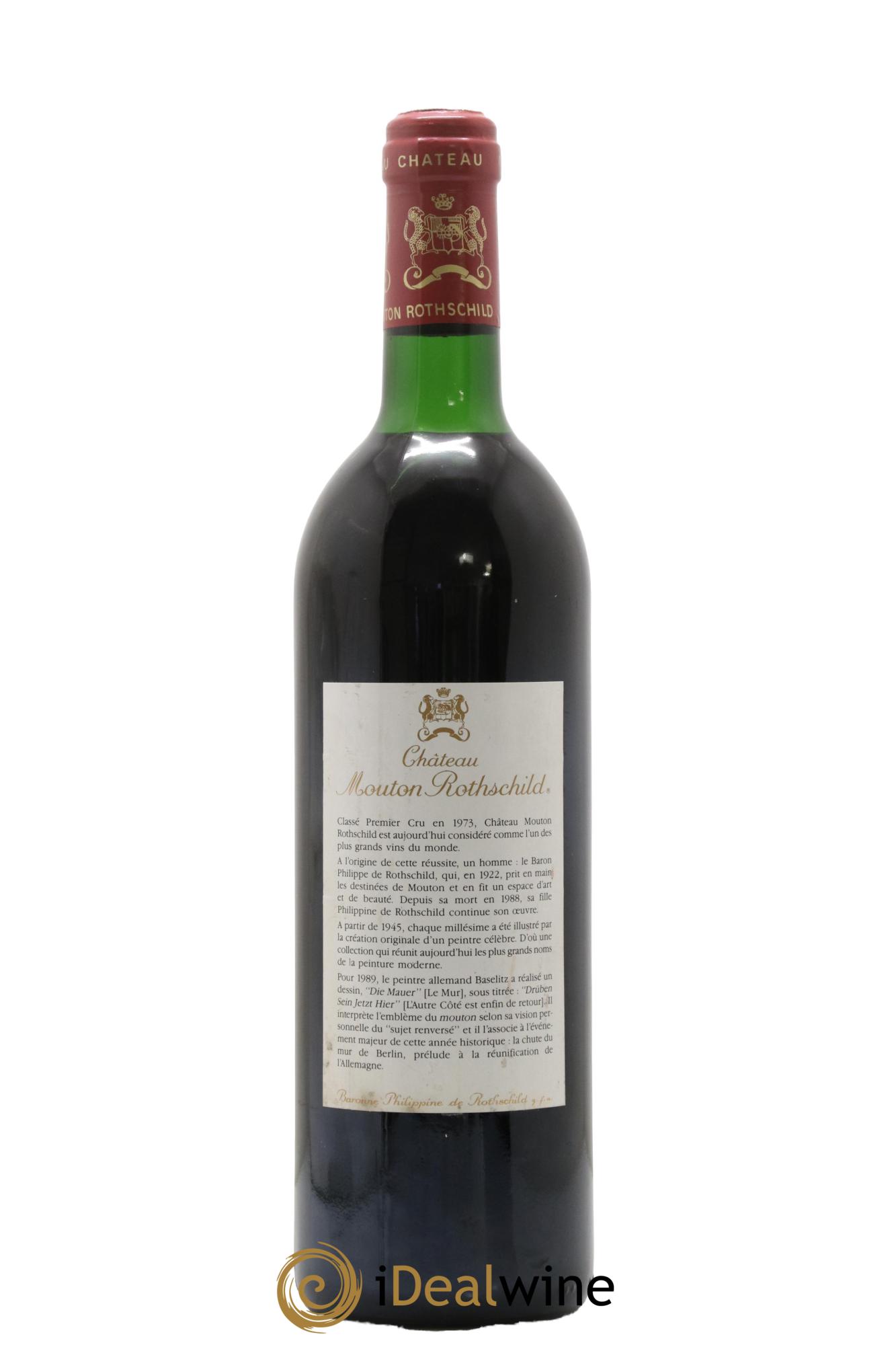 Château Mouton Rothschild 1er Grand Cru Classé 1989 - Lot of 1 bottle - 1