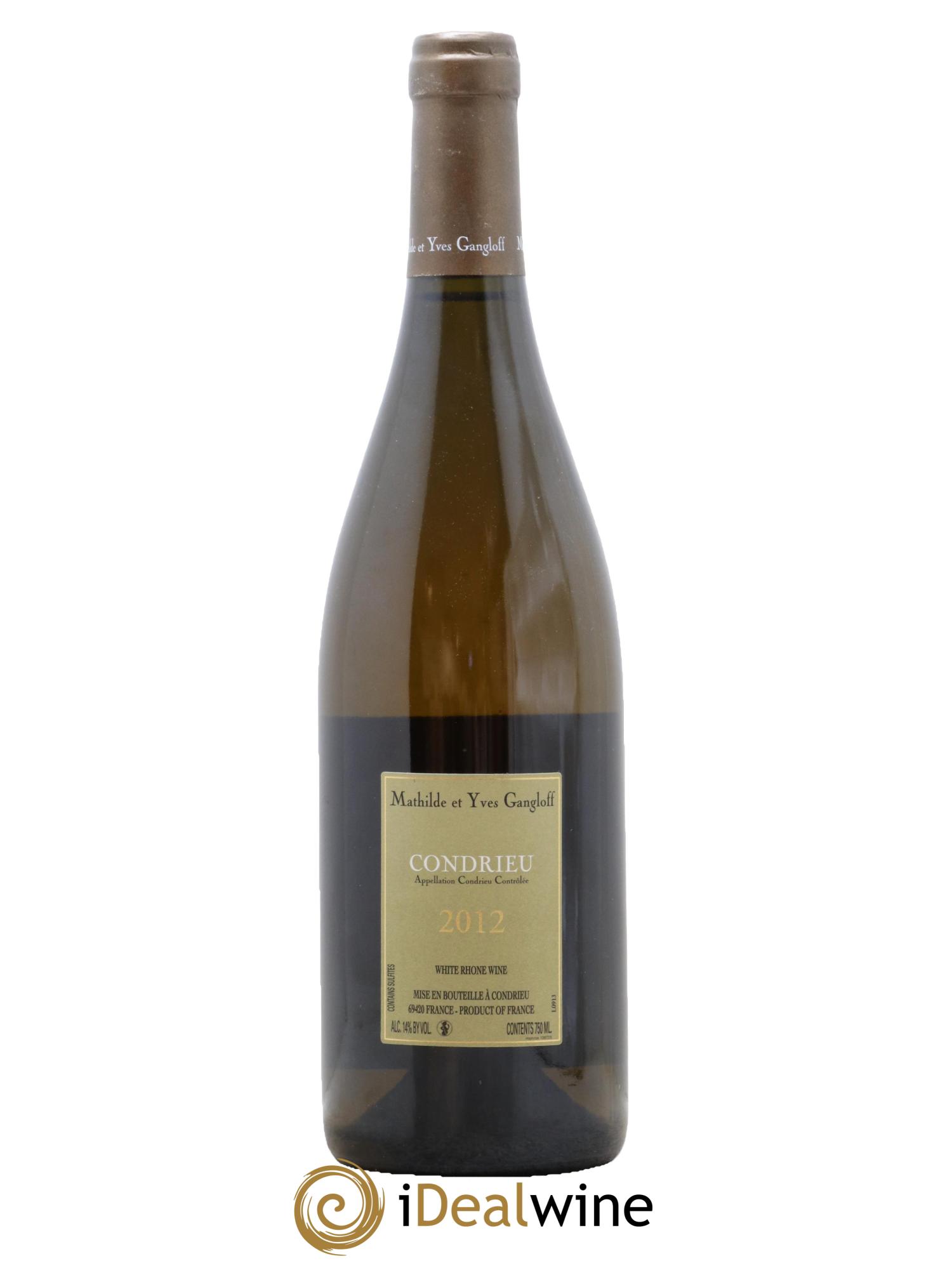 Condrieu Domaine Gangloff (Domaine) 2012 - Lot de 1 bouteille - 1