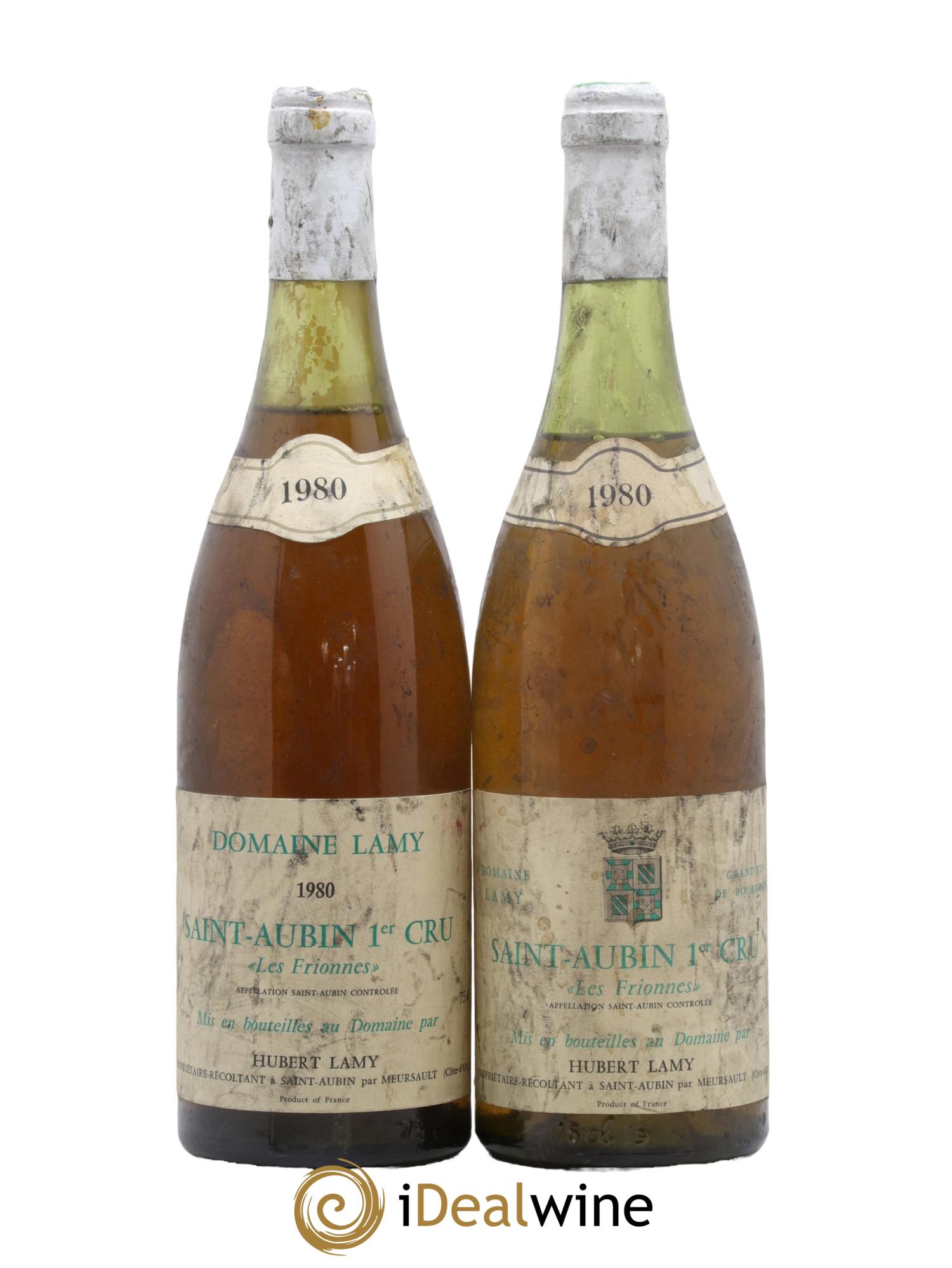 Saint-Aubin 1er Cru Les Frionnes Hubert Lamy 1980 - Lot of 2 bottles - 0