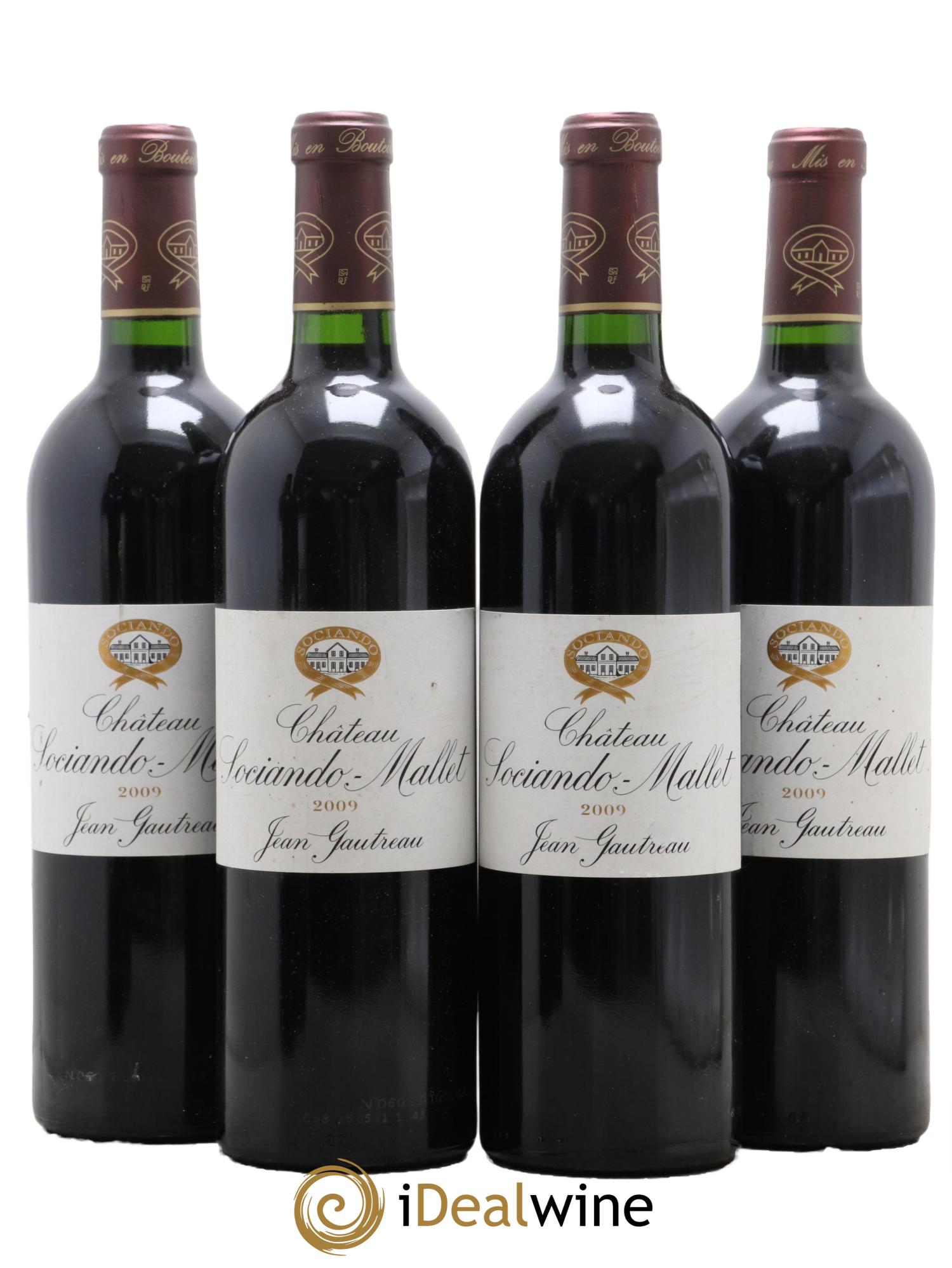 Château Sociando Mallet 2009 - Lot de 4 bouteilles - 0
