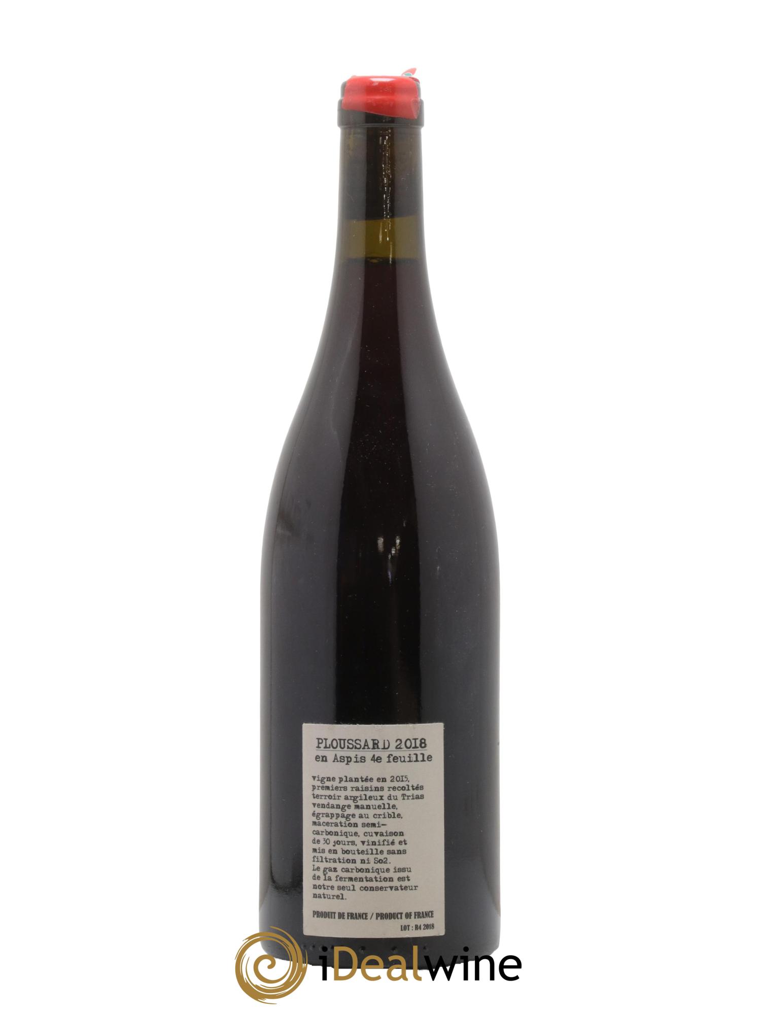 Arbois Ploussard en Aspis 4eme Feuille Adeline Houillon & Renaud Bruyère 2018 - Lot de 1 bouteille - 1