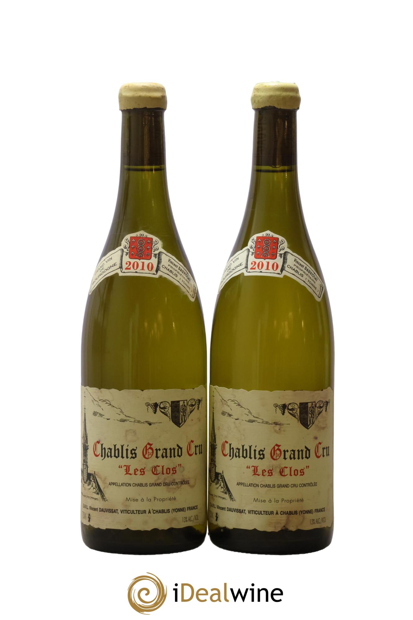 Chablis Grand Cru Les Clos Vincent Dauvissat (Domaine) 2010 - Posten von 2 Flaschen - 0