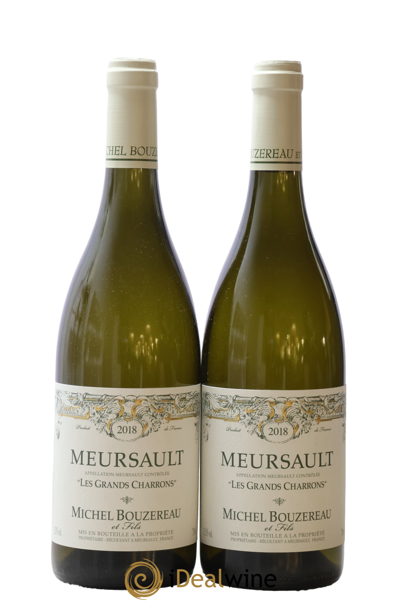 Meursault Les Grands Charrons Michel Bouzereau et Fils (Domaine) 2018 - Lot de 2 bouteilles - 0