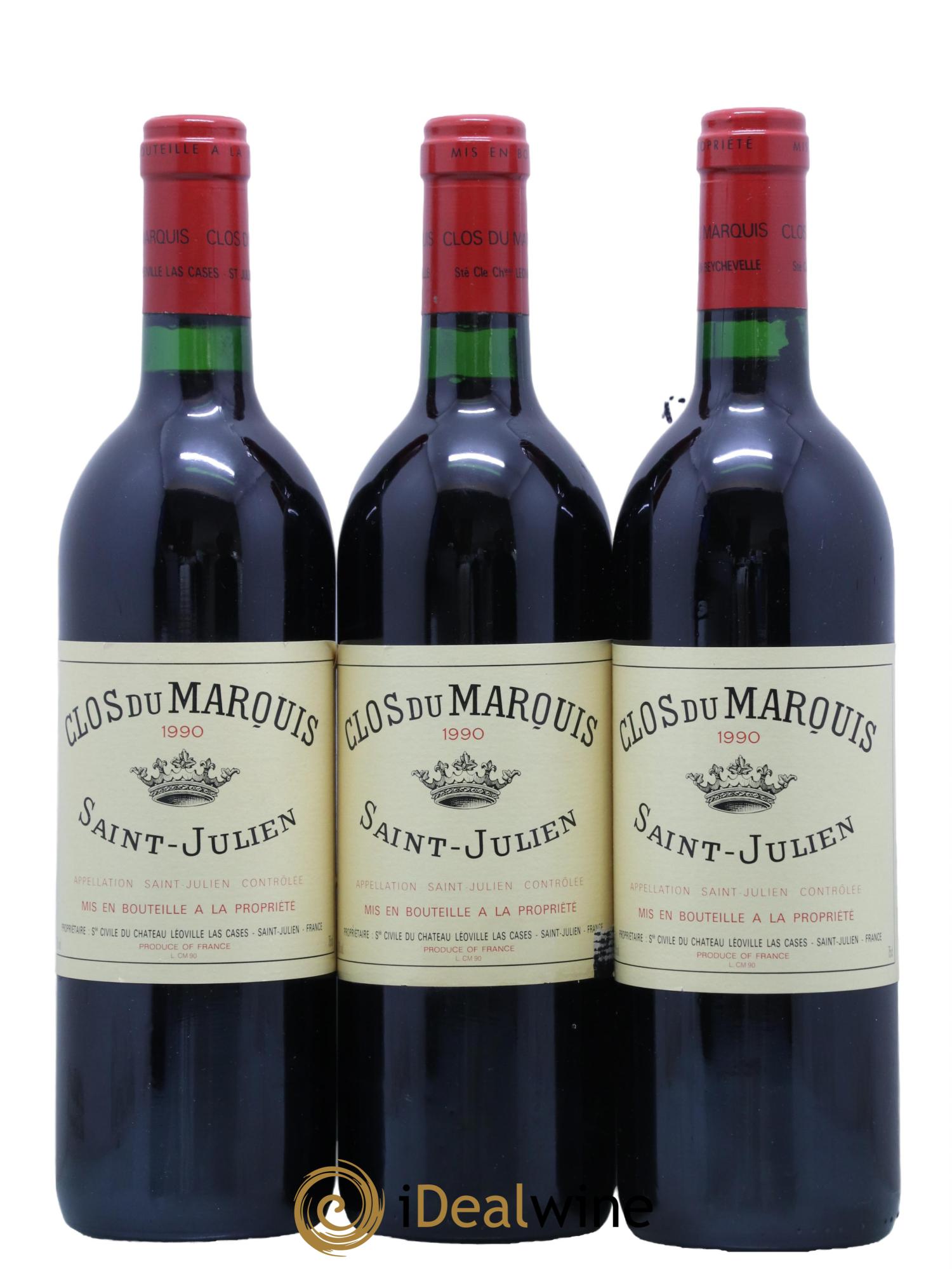 Clos du Marquis 1990 - Lot de 3 bouteilles - 0