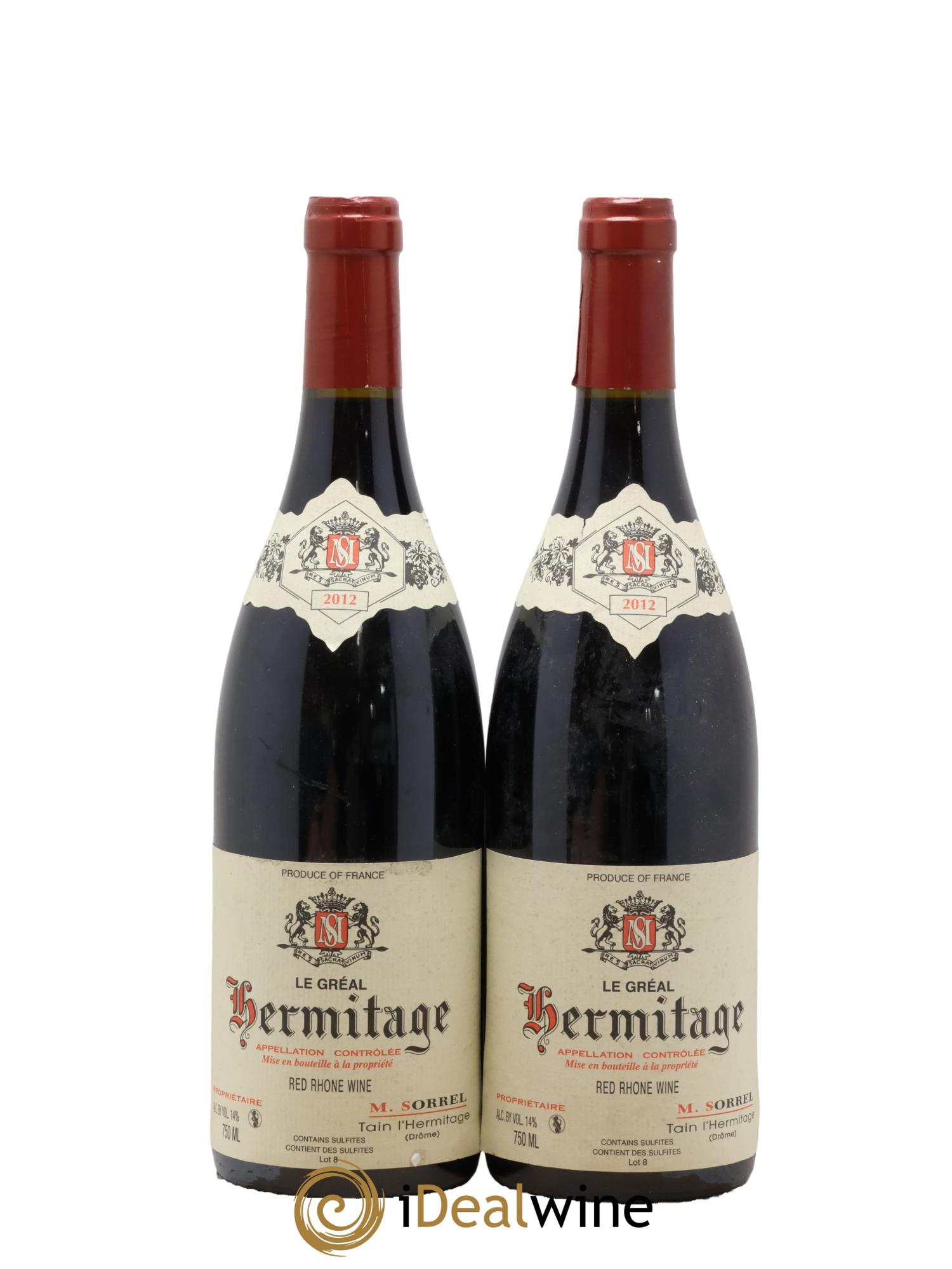Hermitage Le Gréal Marc Sorrel 2012 - Lot de 2 bouteilles - 0