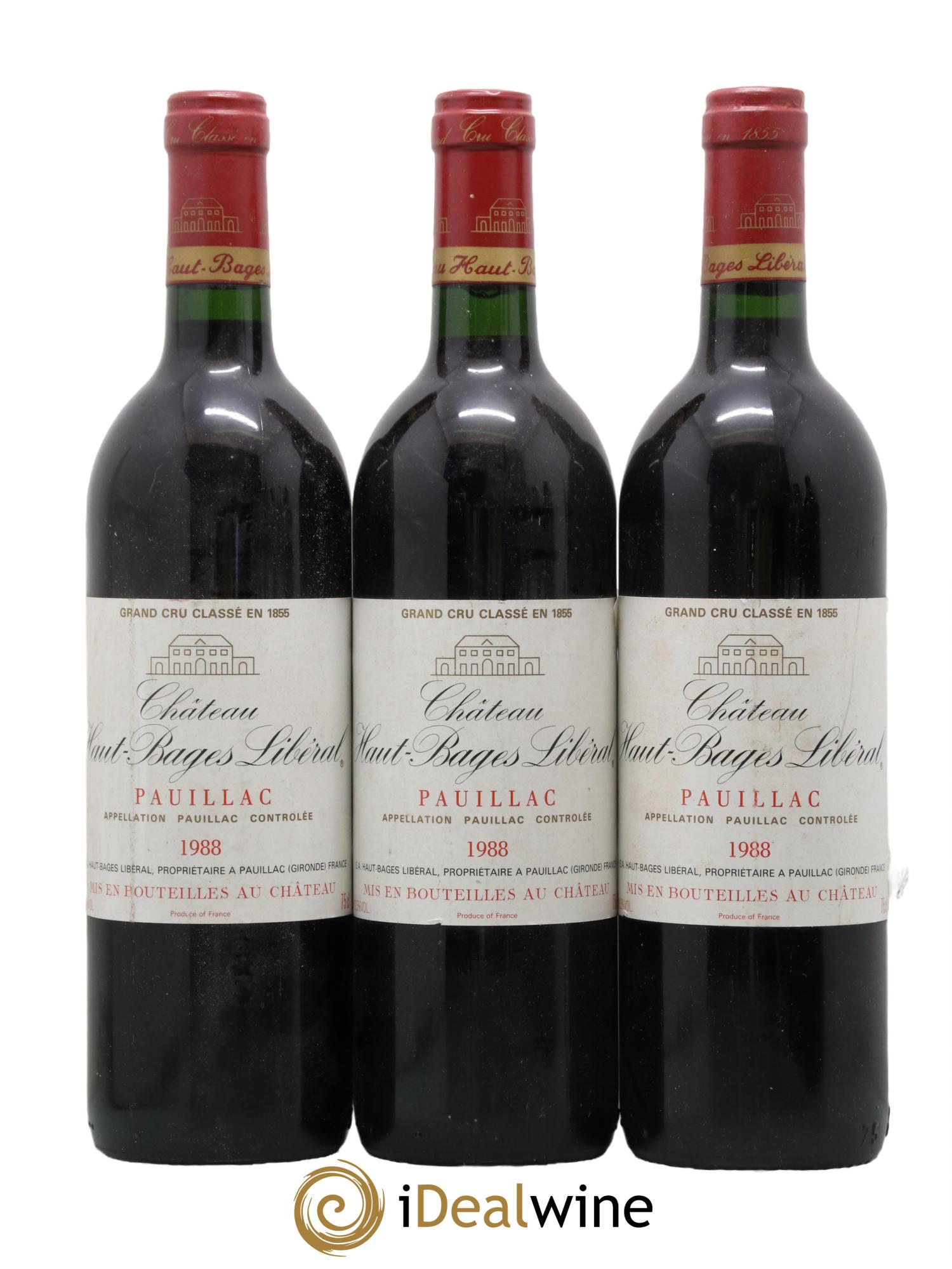 Château Haut Bages Libéral 5ème Grand Cru Classé 1988 - Lot de 6 bouteilles - 1
