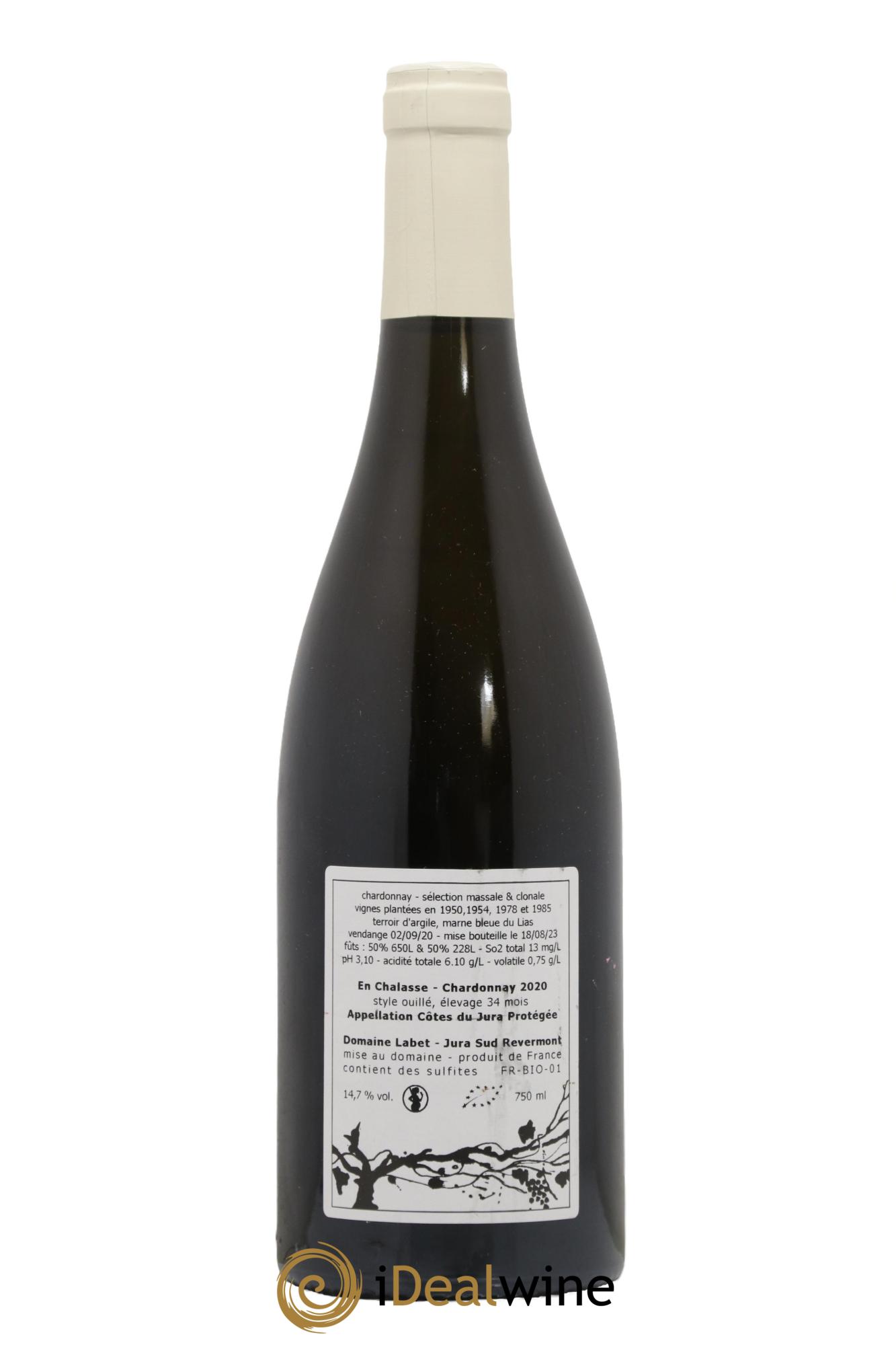 Côtes du Jura Chardonnay En Chalasse Romain - Julien - Charline Labet 2020 - Lot de 1 bouteille - 1