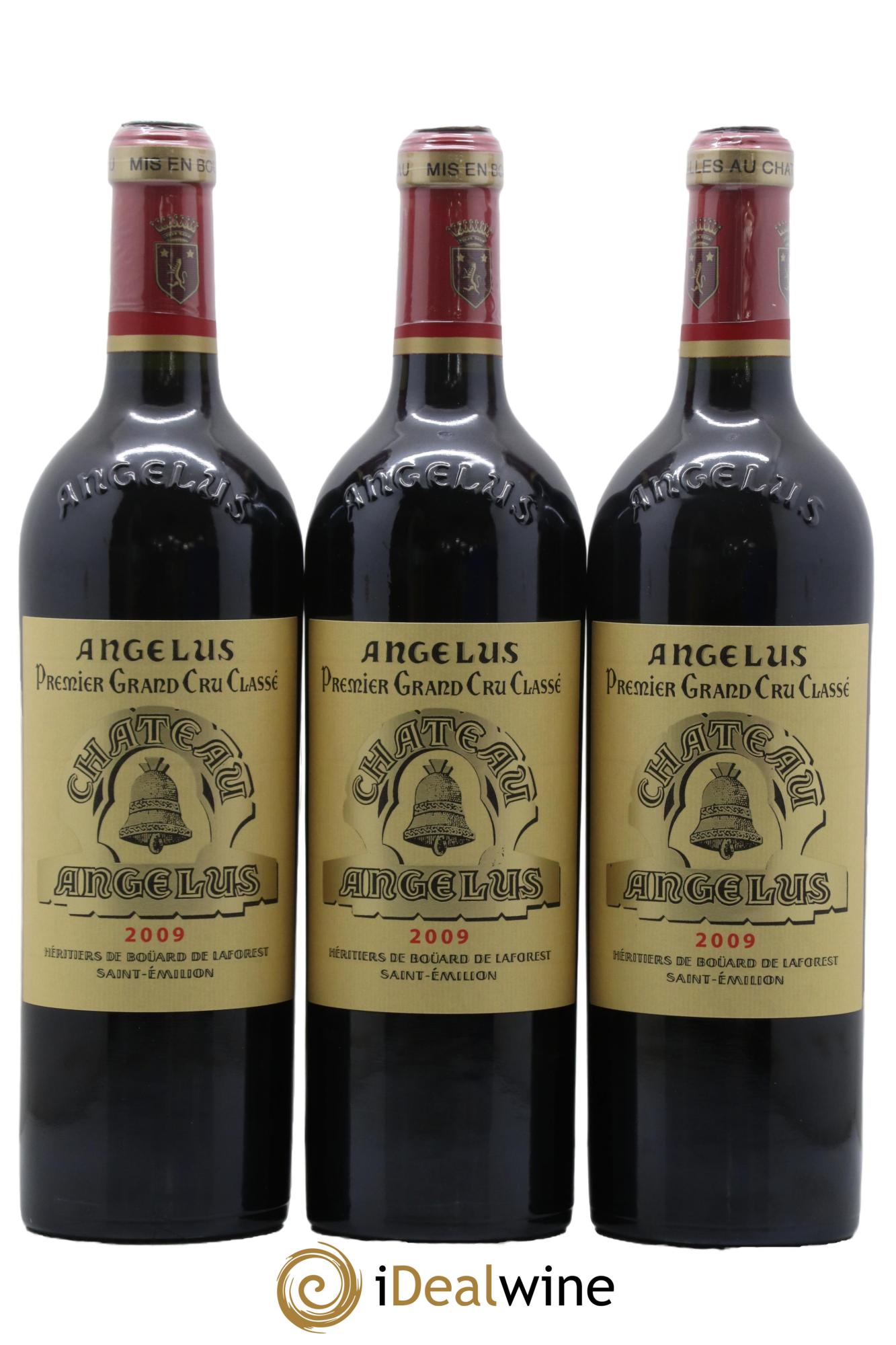 Château Angélus 1er Grand Cru Classé A 2009 - Lot of 3 bottles - 0