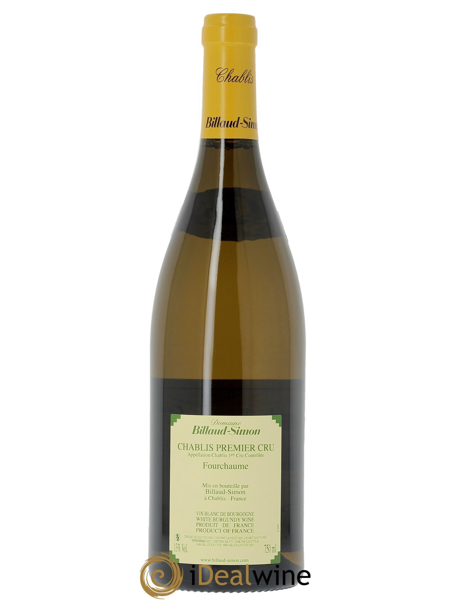 Chablis 1er Cru Fourchaume Billaud-Simon (Domaine) 2023 - Lot de 1 bouteille - 1