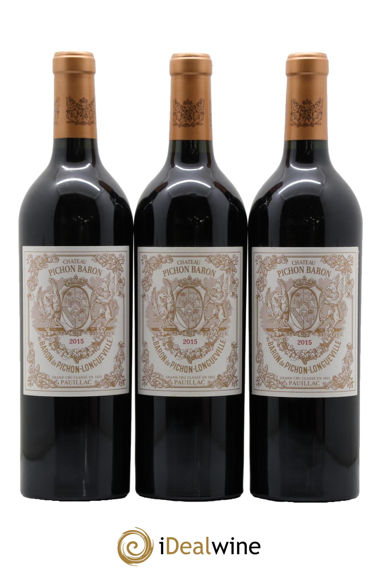Pichon Longueville Baron 2ème Grand Cru Classé 2015 - Lot de 3 bouteilles - 0