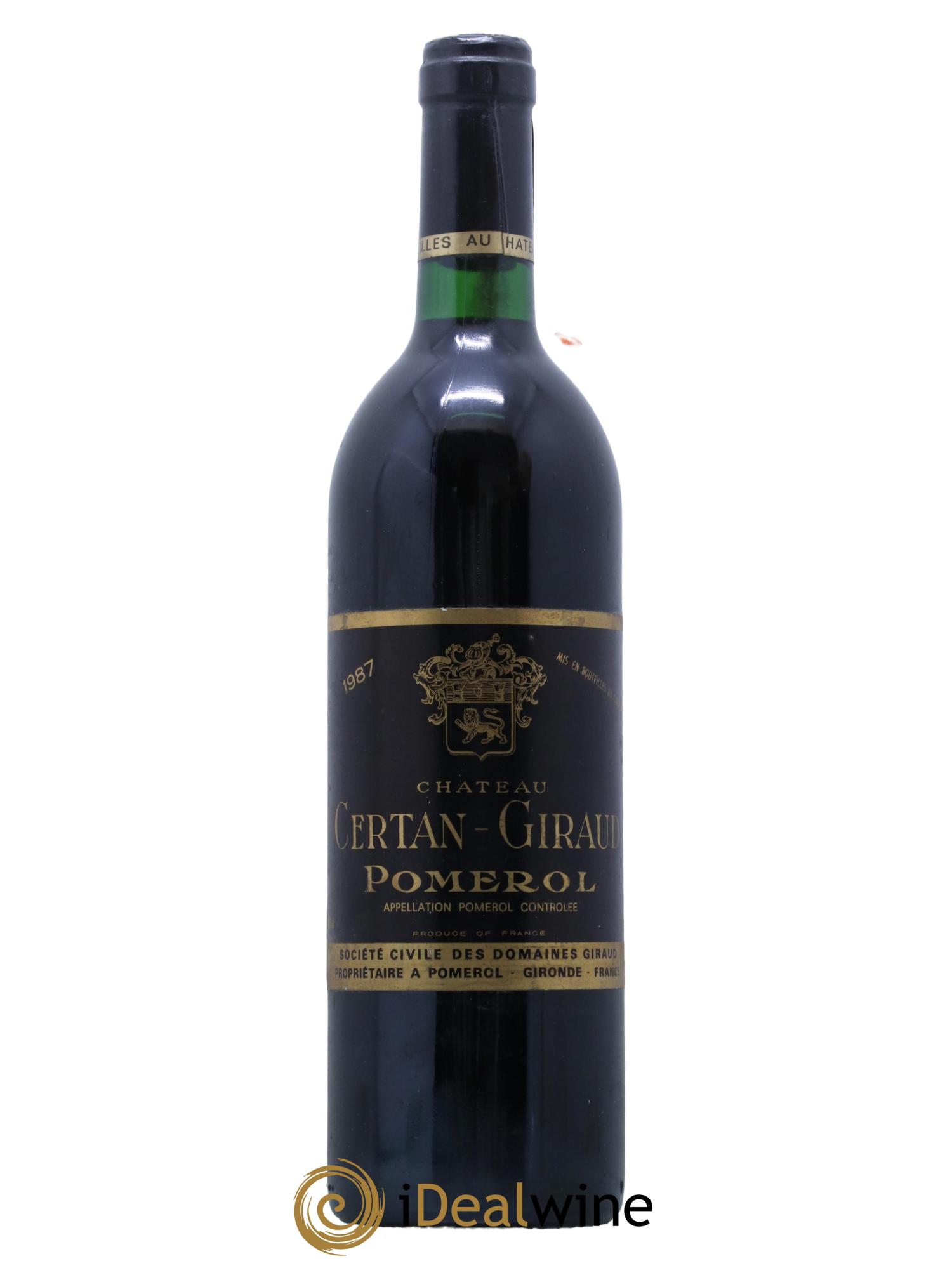 Château Certan Giraud 1987 - Lot de 1 bouteille - 0