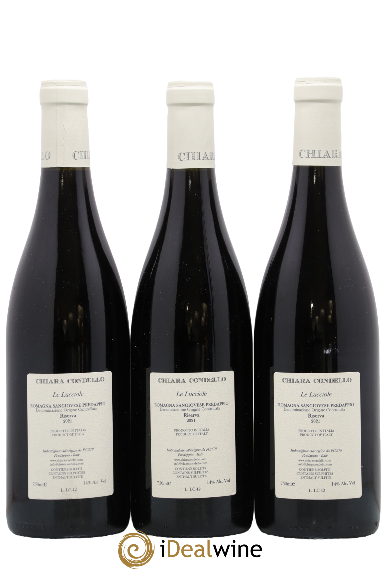 Sangiovese Di Romagna Predappio DOC Chiara Condello Le Lucciole Riserva 2021 - Lot of 3 bottles - 1