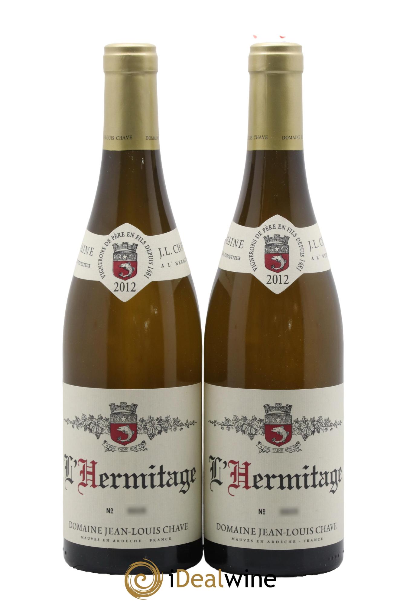 Hermitage Jean-Louis Chave 2012 - Lot of 2 bottles - 0