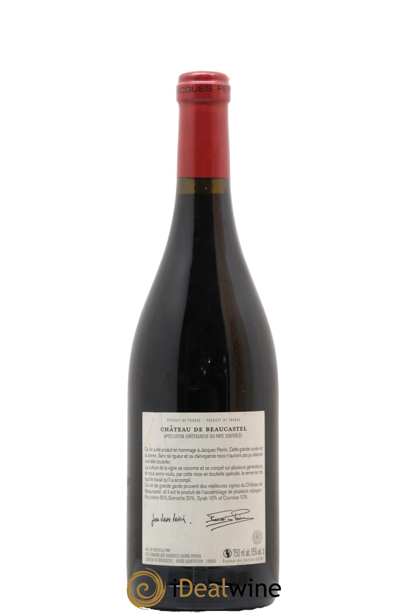 Châteauneuf-du-Pape Château de Beaucastel Hommage à Jacques Perrin Famille Perrin  2010 - Posten von 1 Flasche - 1