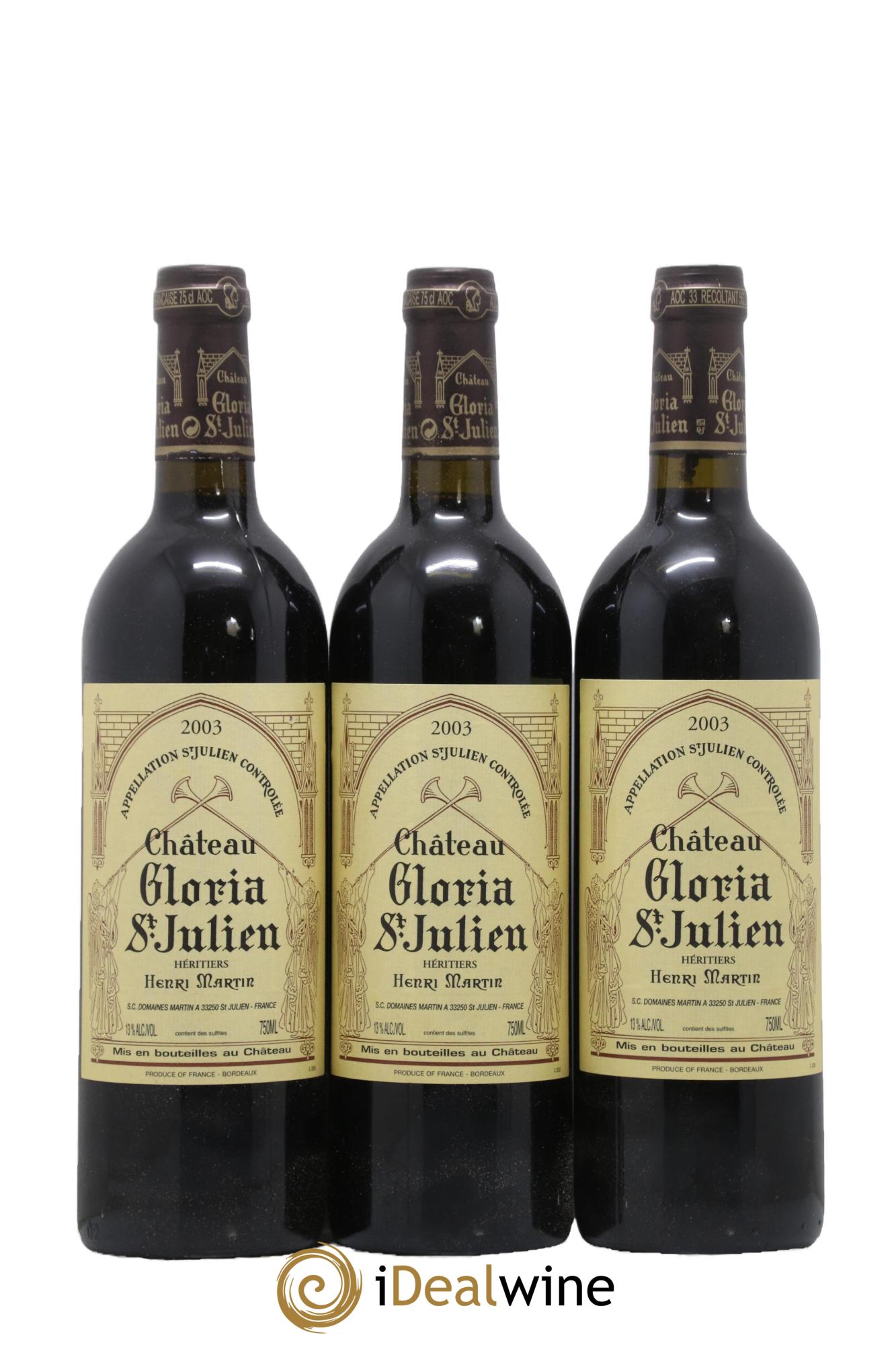 Château Gloria 2003 - Lot de 6 bouteilles - 2
